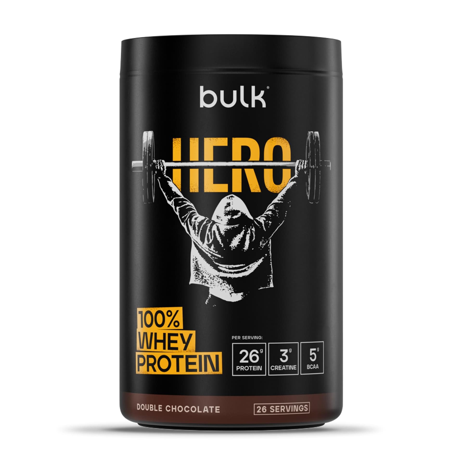 Bulk Bulk Hero Whey Protein Powder | Double Chocolate | 26 Servings | 26g