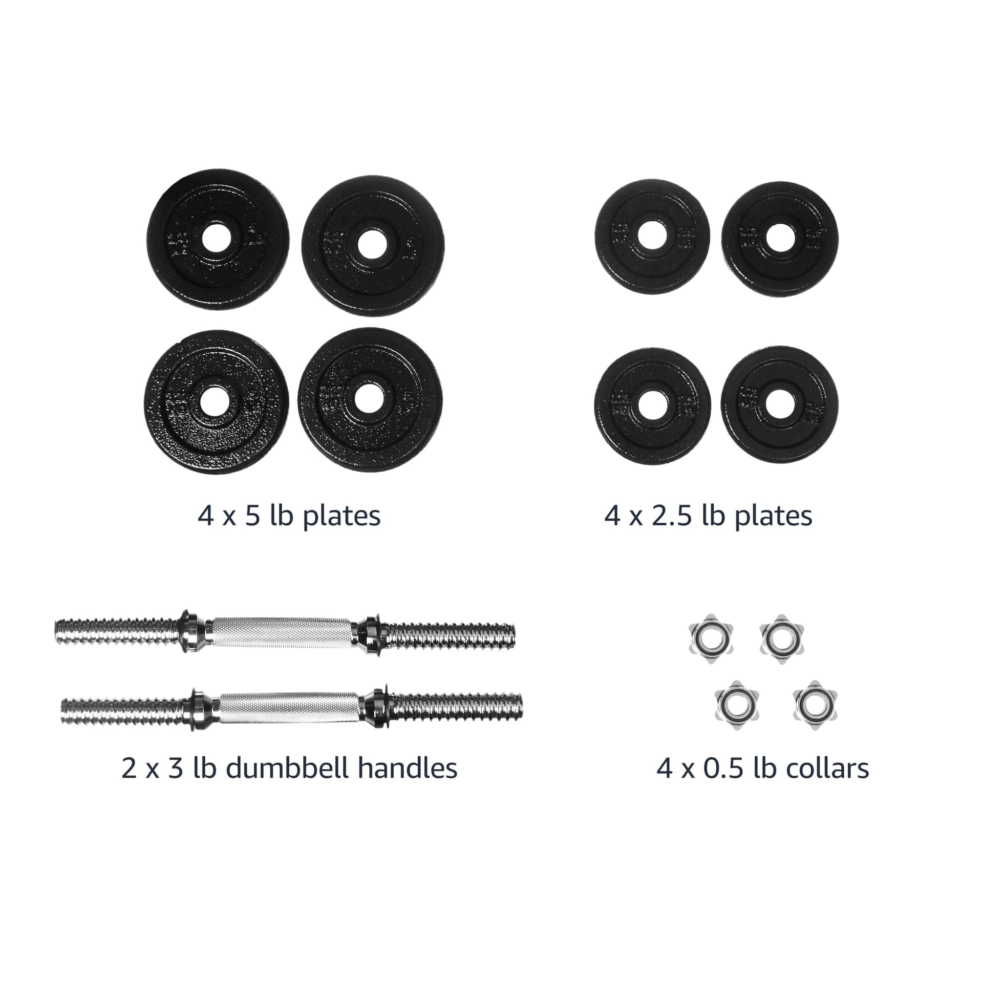 Amazon Basics Adjustable Dumbbell Hand Weight Set with – Bild 3