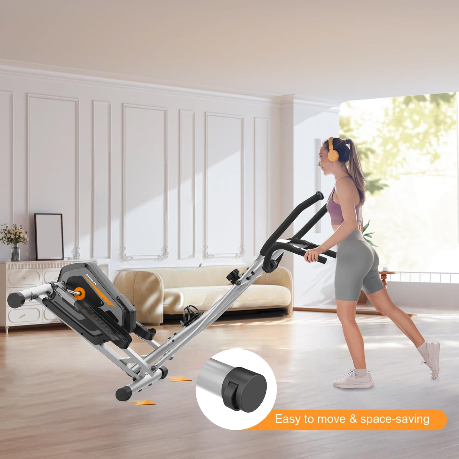 Neezee Crosstrainer für Zuhause mit Bluetooth-App,16-Stufiger Widerstandsstufen,6 kg – Bild 6
