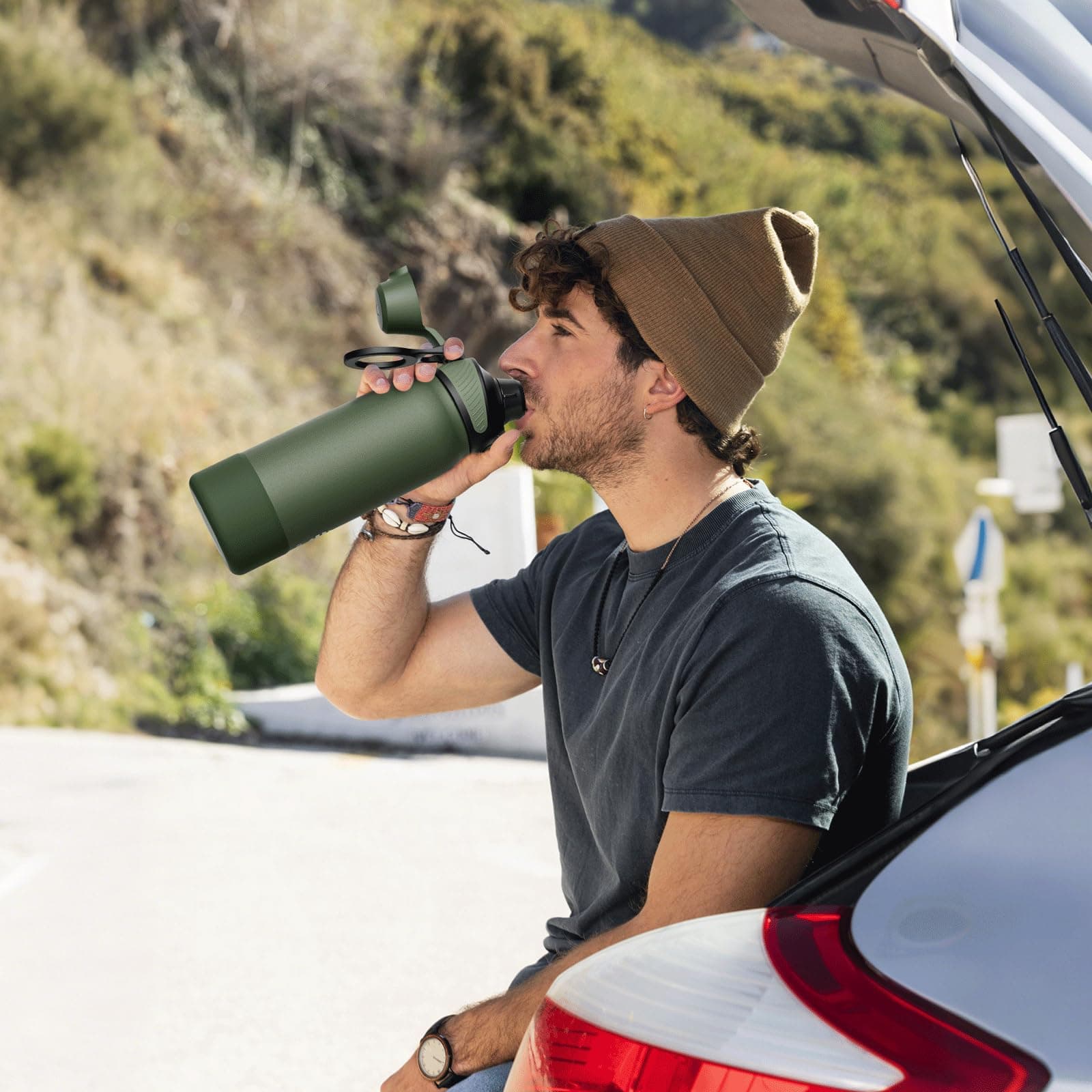 Fjbottle Edelstahl Trinkflasche mit Magnetgriff als – Bild 7