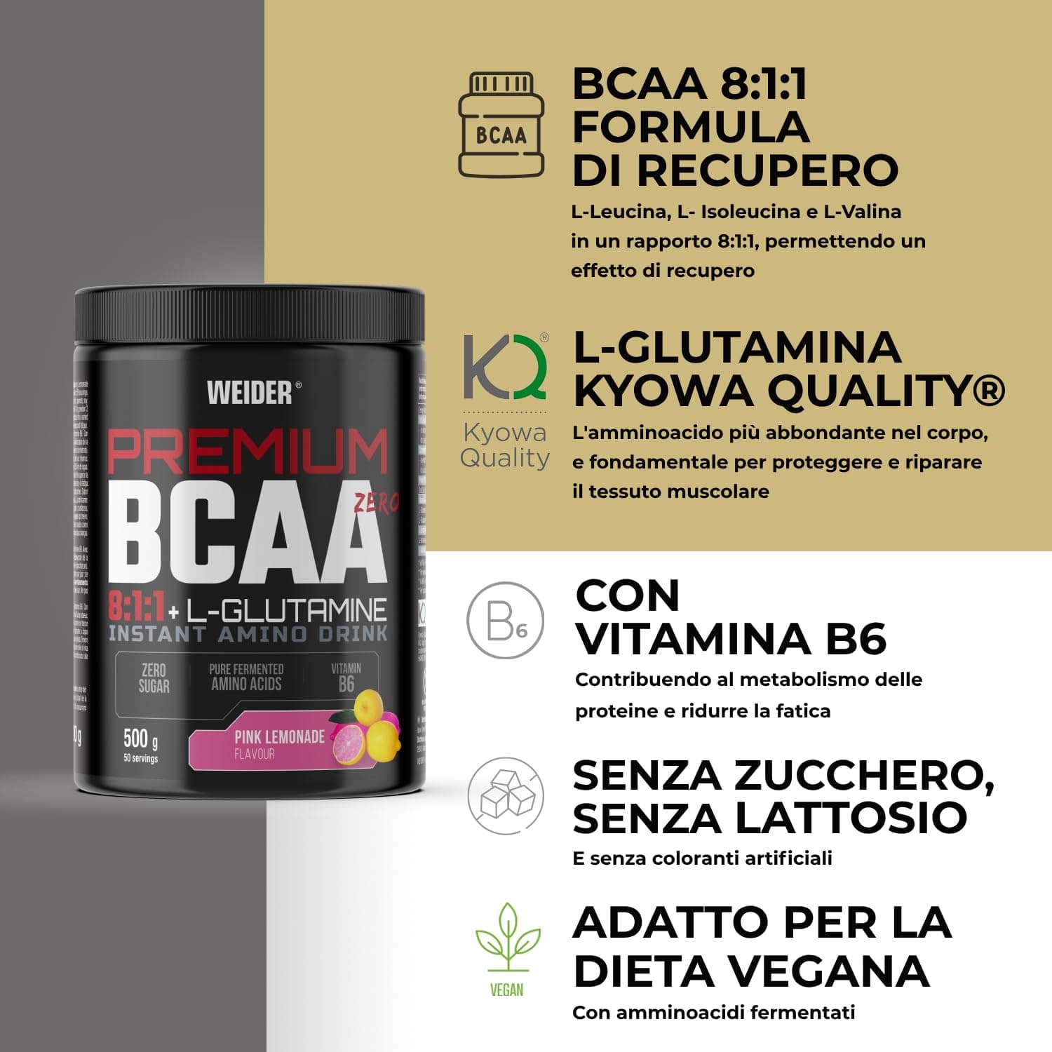 Weider Premium BCAA 8:1:1 + L-Glutamine (500g – Bild 3
