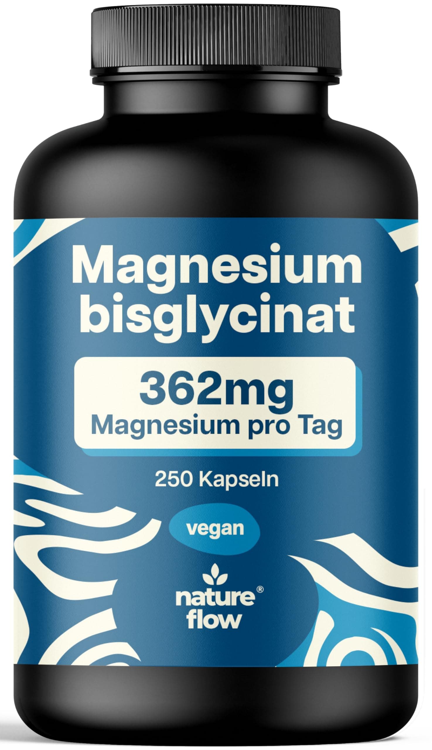 Nature Flow Magnesium Bisglycinat Hochdosiert - 250 Kapseln