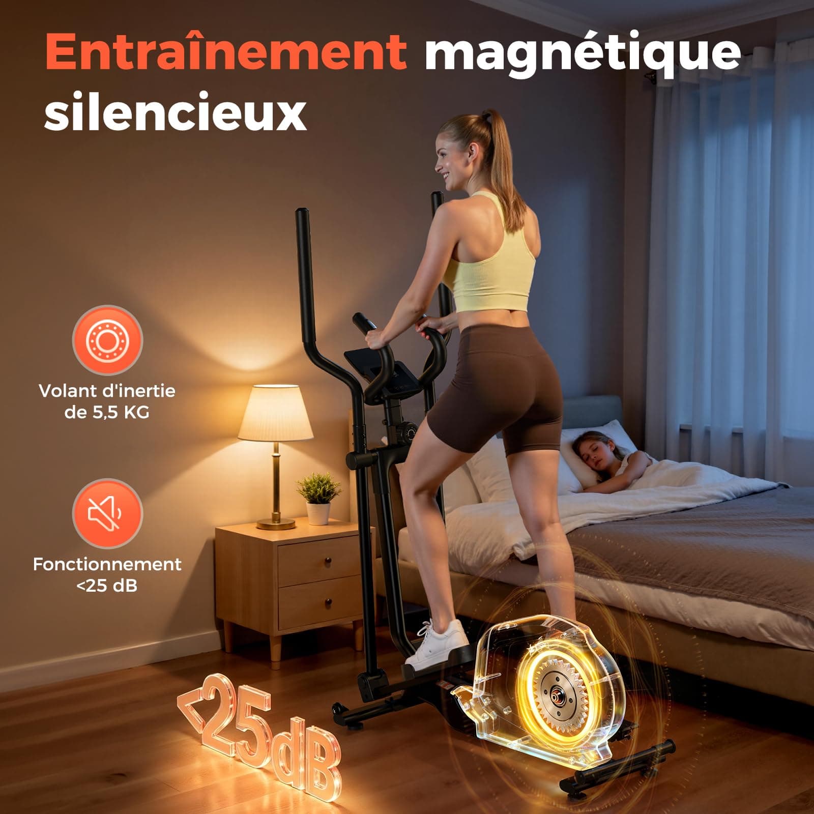 YOSUDA ​​Klappbarer Crosstrainer für Zuhause – Bild 4