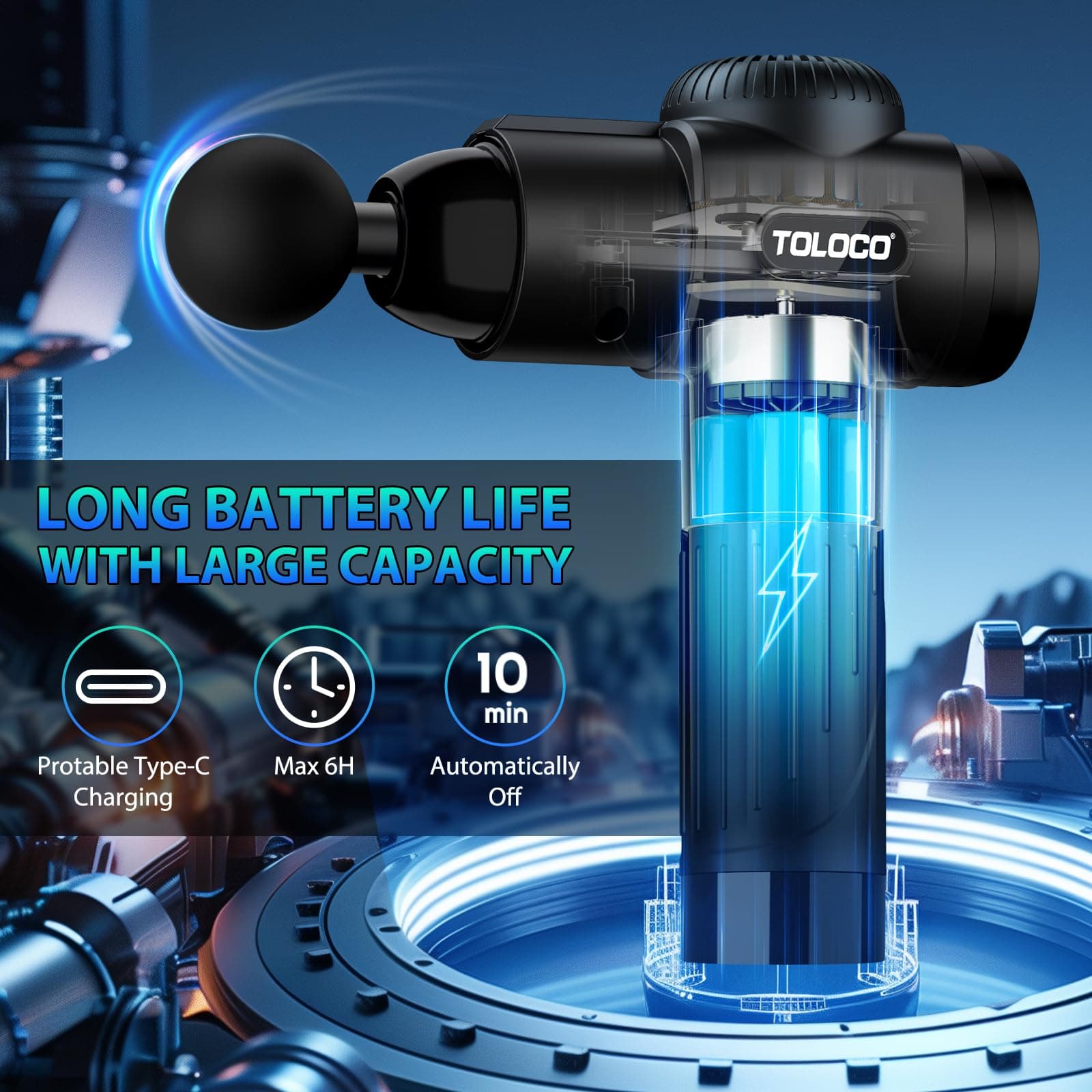 TOLOCO Massage Gun – Bild 4