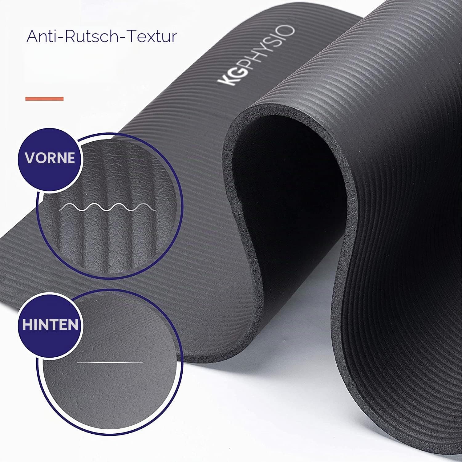 KG PHYSIO Yogamatte Rutschfest & Gepolstert – Bild 2