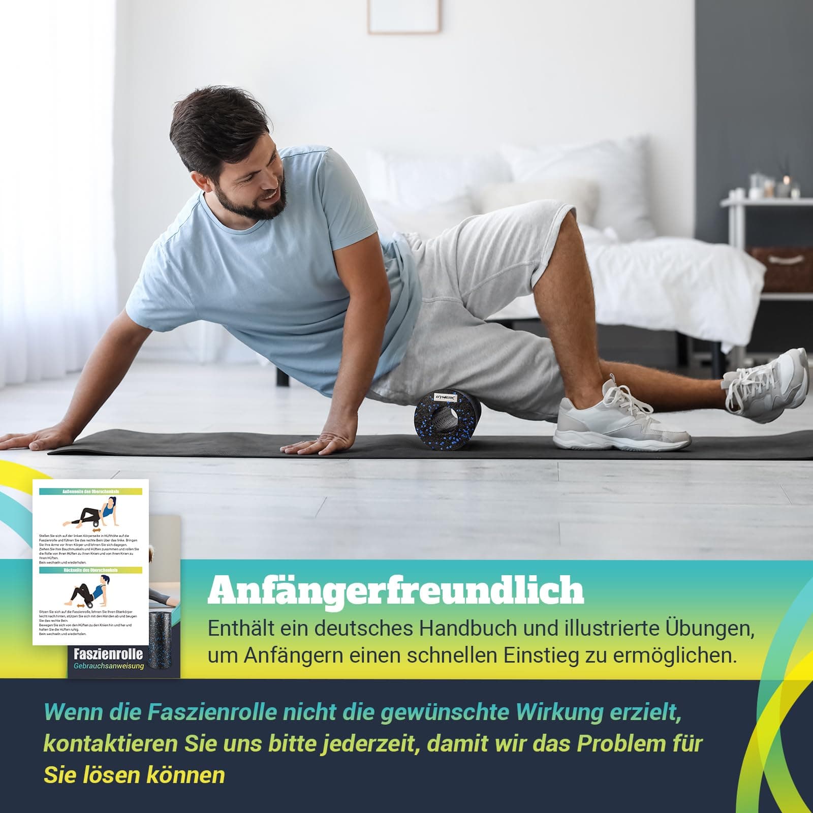 GYMERK Faszienrolle Mittlere Härte – Bild 4