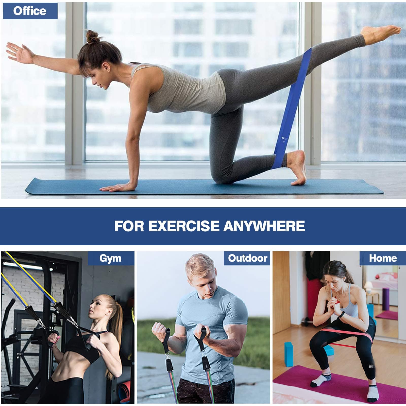 SENSYNE Resistance Bands Set 16PCS Exercise Band for Working Out Up to 150 lbs – Bild 6