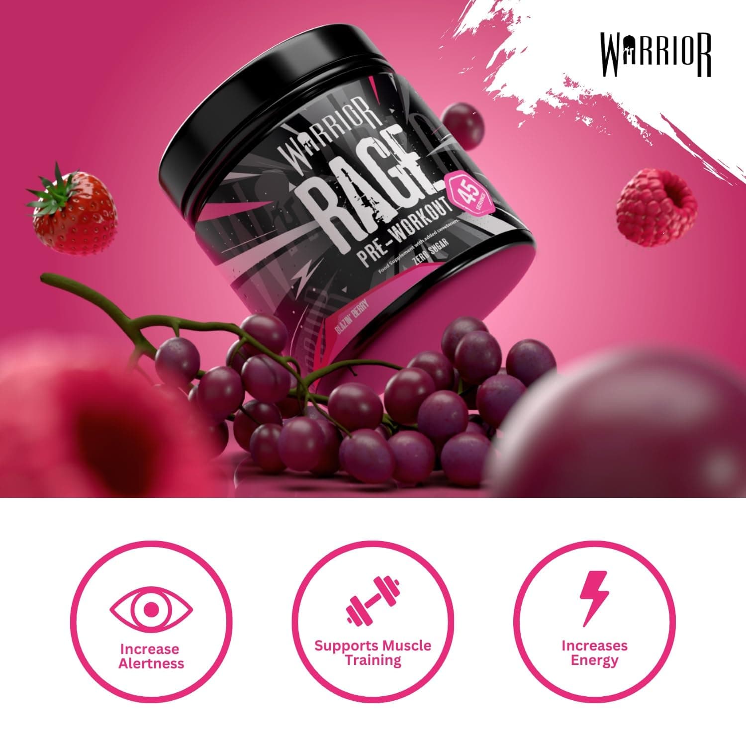 Warrior Rage Pre Workout Powder 392g – Bild 3