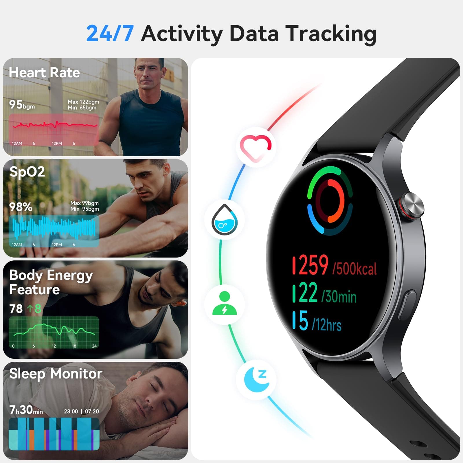 aeac Smart Watch for Men Women – Bild 2