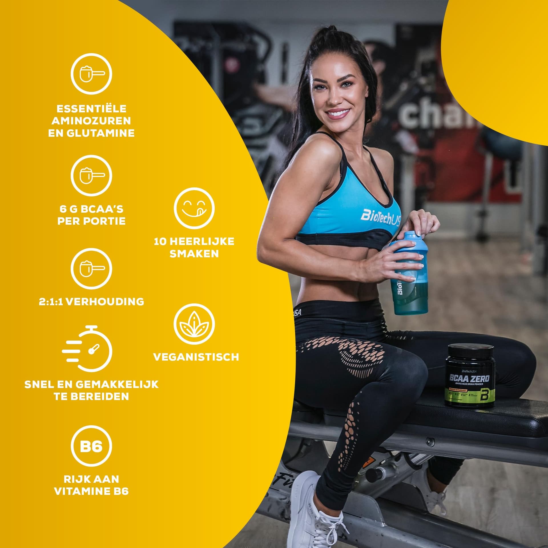 BioTechUSA BCAA Zero | Essentieel aminozuur poeder | 6g – Bild 2