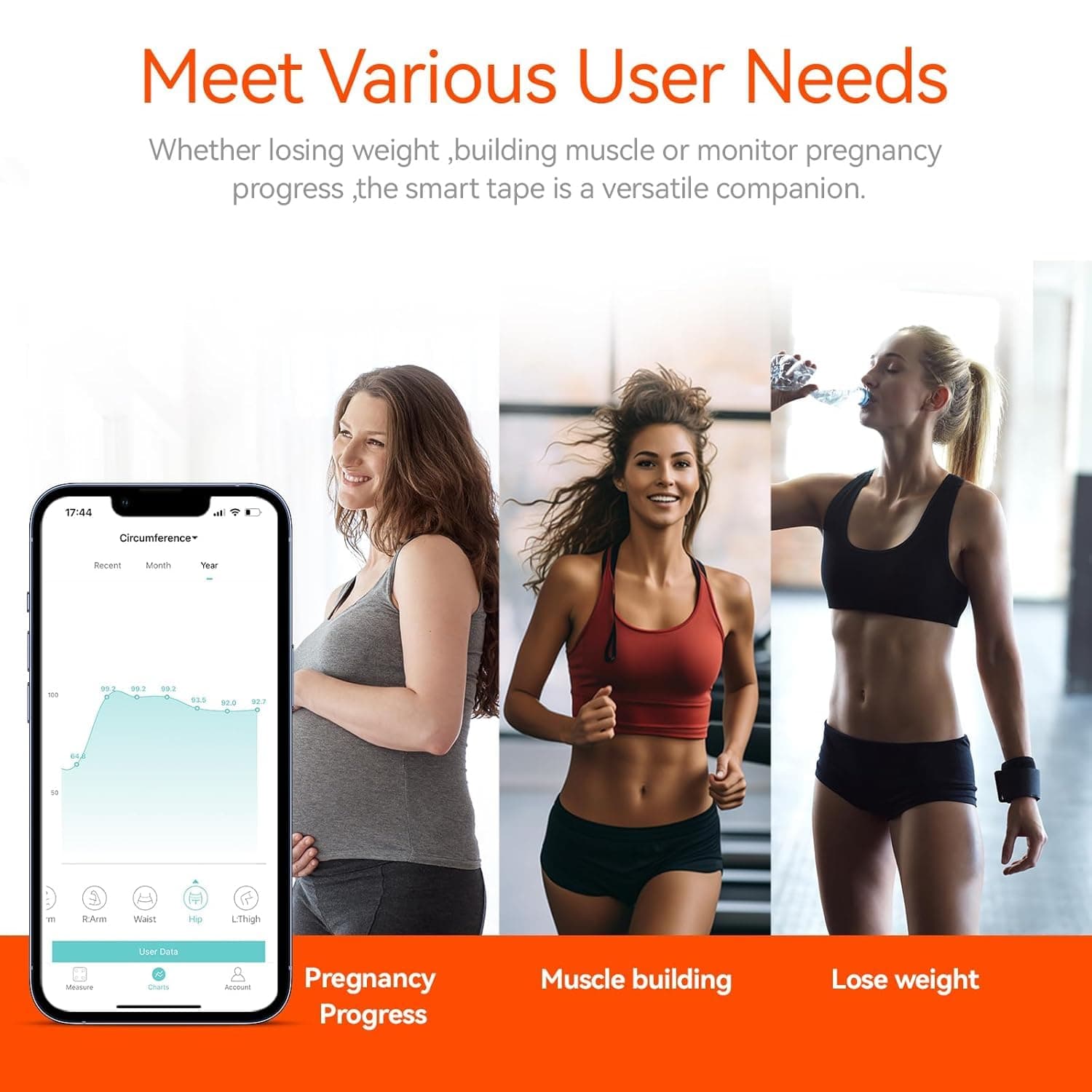 LUODIRGB Fitdays Smart Body Tape Measure – Bild 4