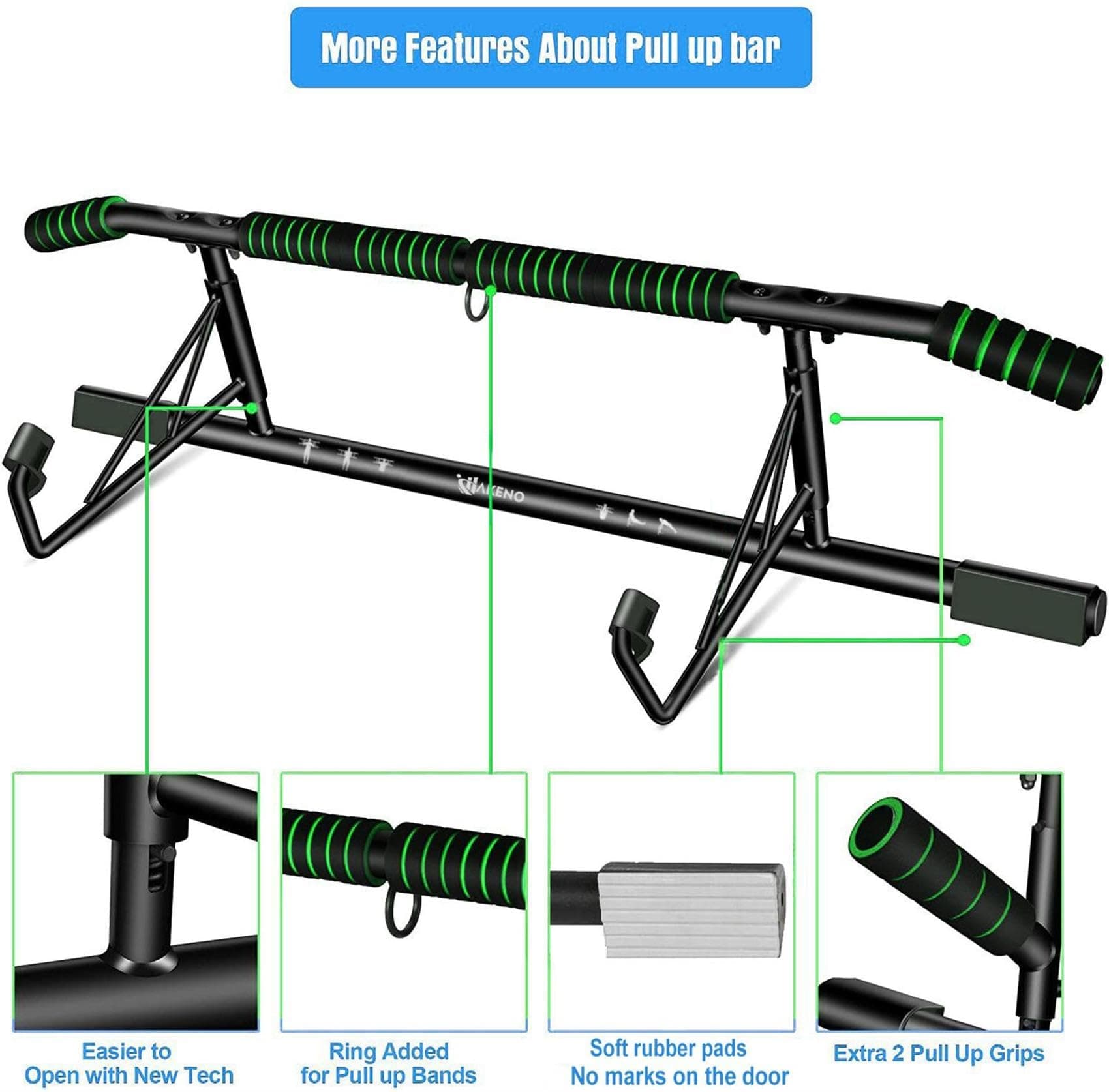 HAKENO Doorway Pull Up Bar – Bild 3