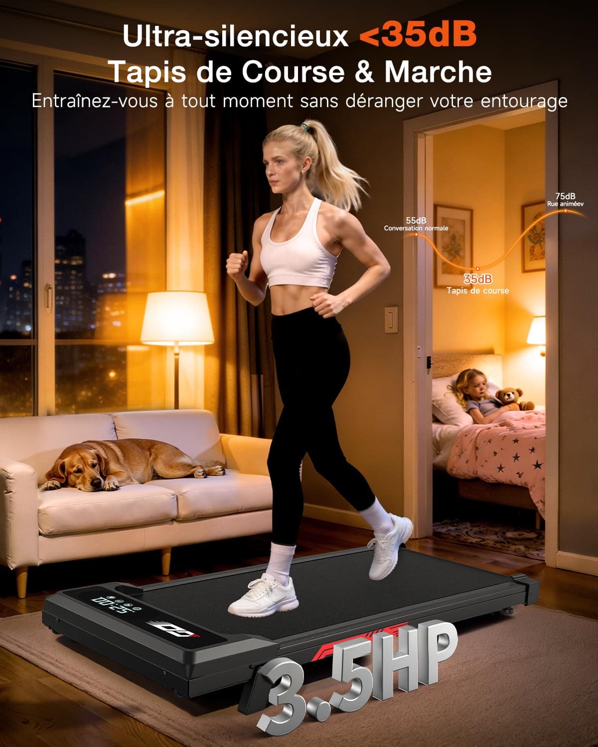ApexPrime Sports Laufband klappbar elektrisch mit 9% Steigung – Bild 6