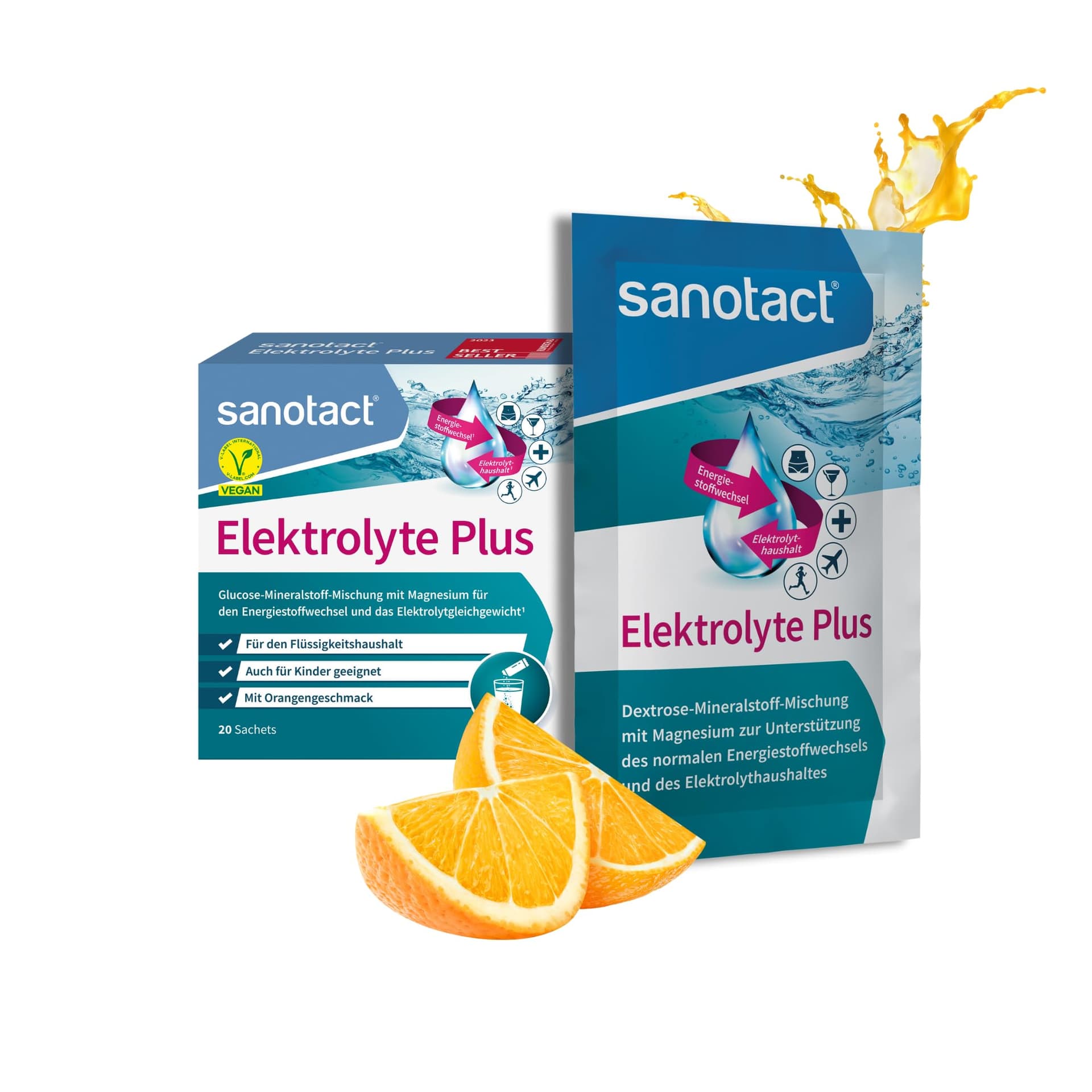 sanotact Elektrolyte Plus (20 Beutel) • Elektrolyt Pulver – Bild 8