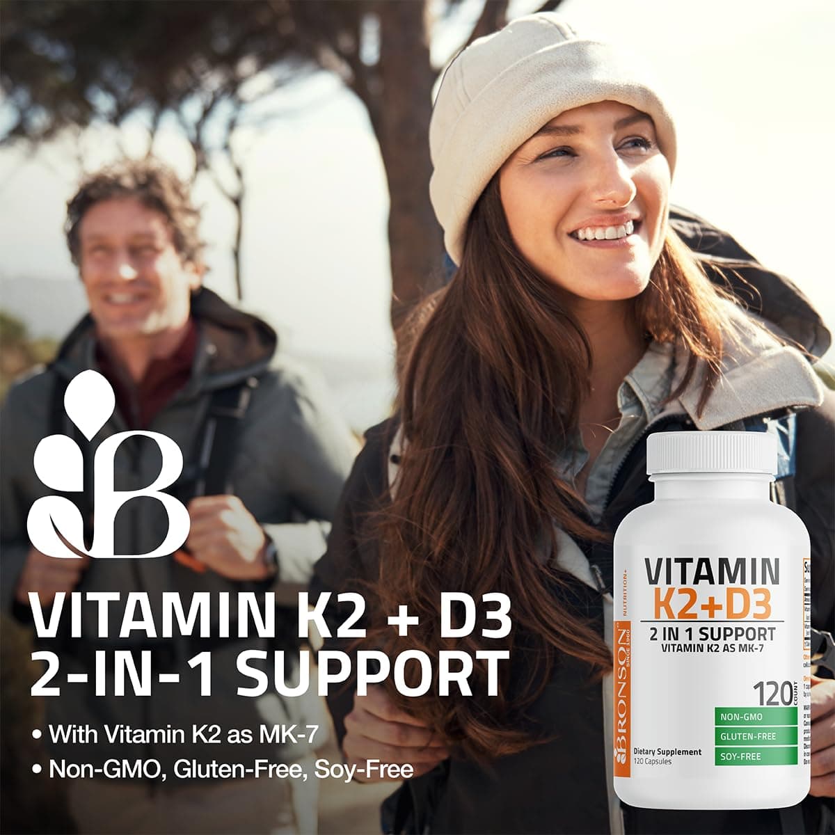 Bronson Vitamin K2 (MK7) with D3 Supplement Non-GMO Formula – Bild 3