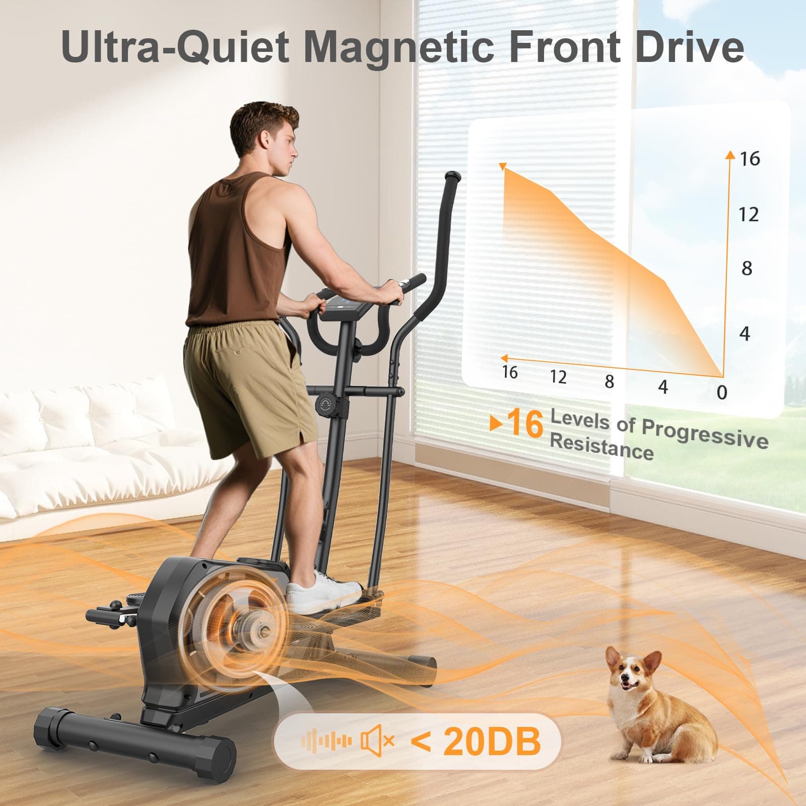 Neezee Crosstrainer für Zuhause,Ellipsentrainer mit 16 – Bild 3
