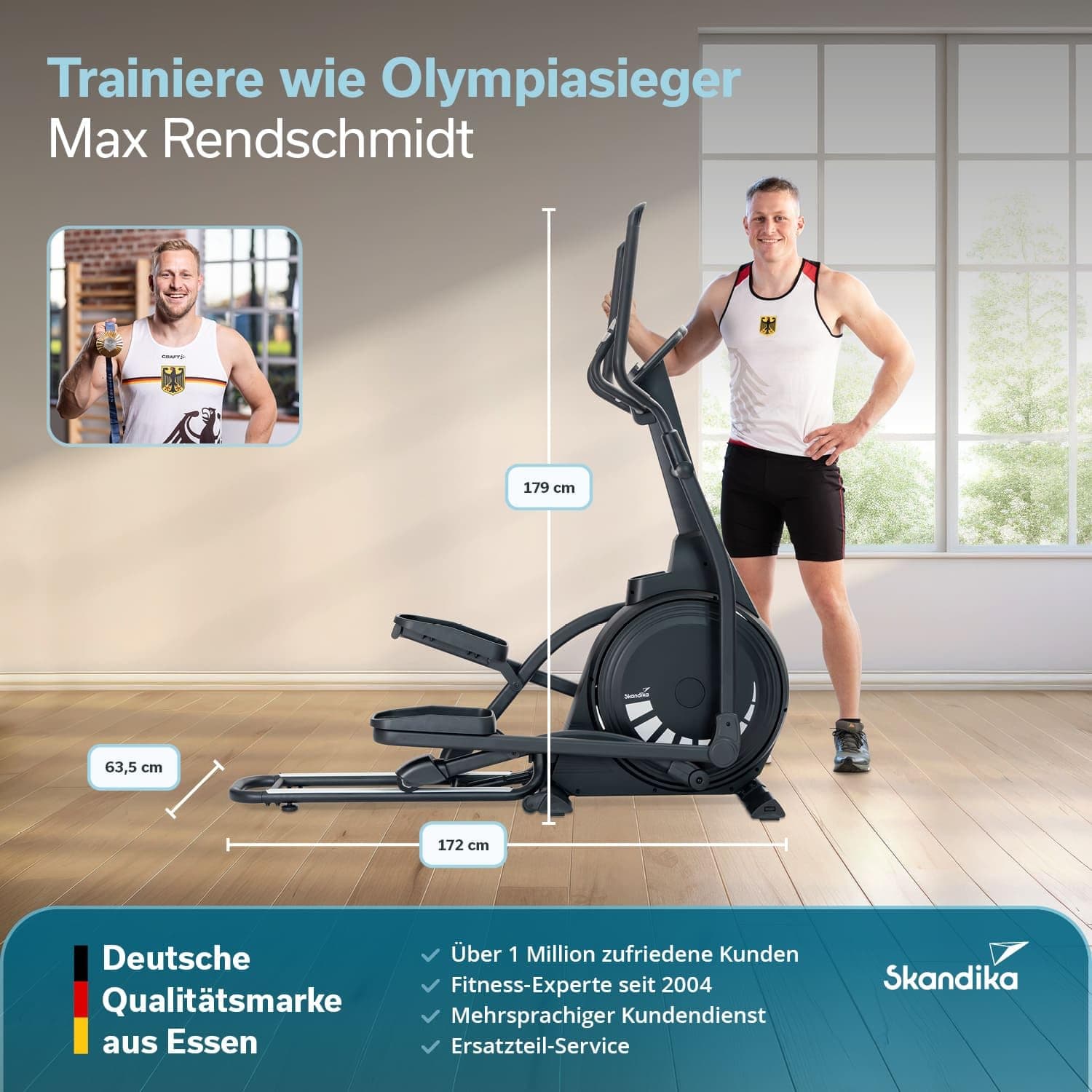 Skandika Crosstrainer für Zuhause Carbon P23 – Bild 7