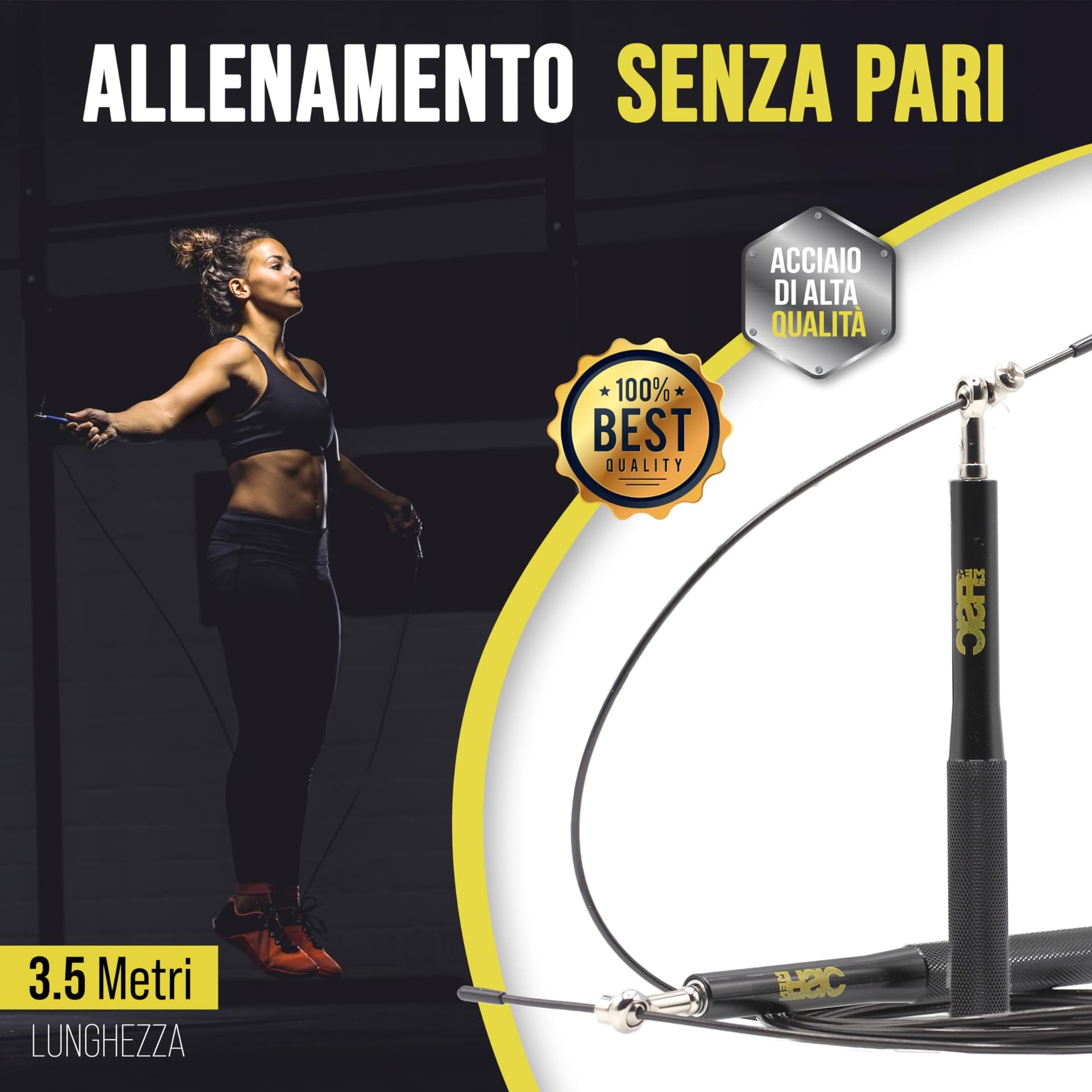 DISTOCK ® Corda per Saltare Professionale Palestra 3,5m – Bild 6