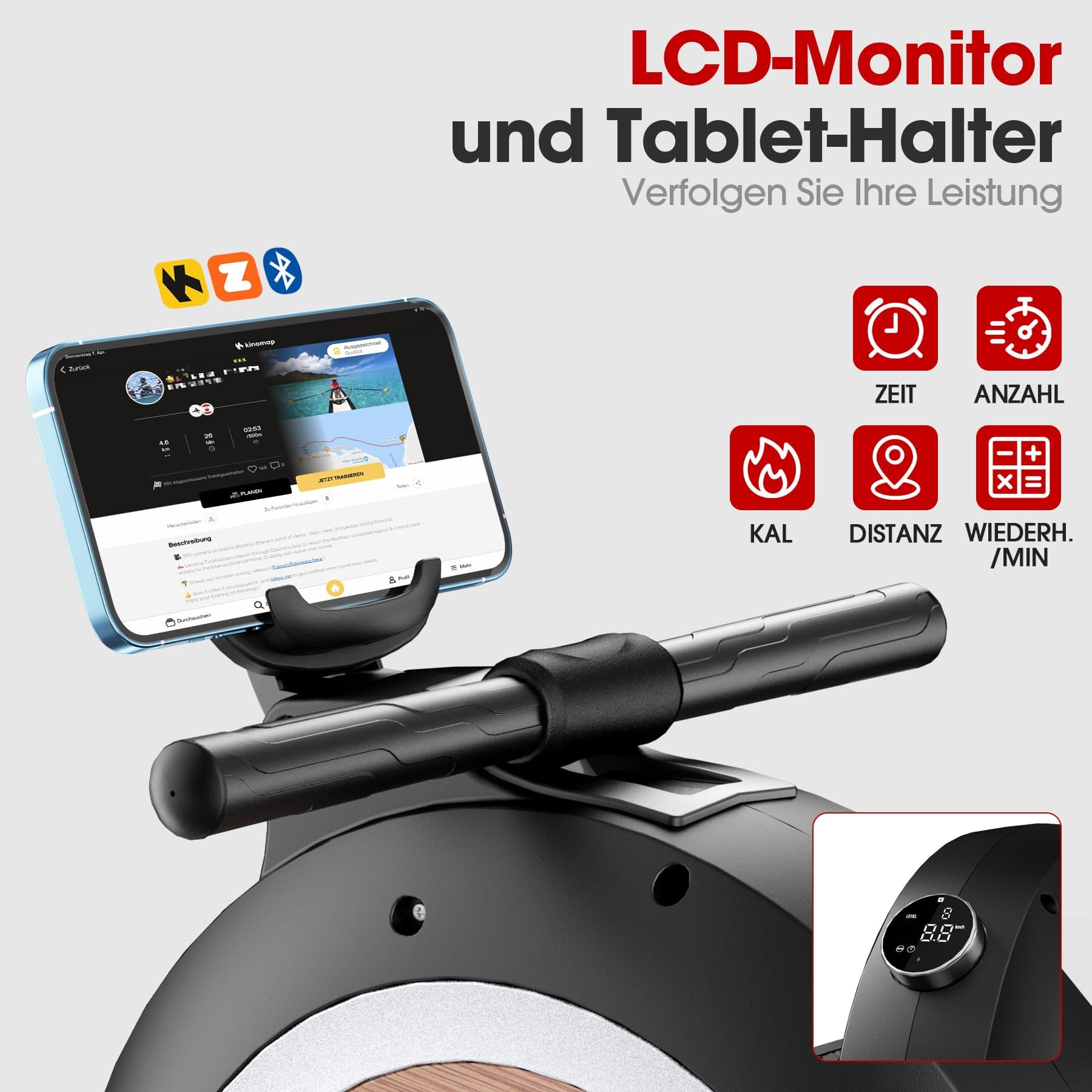 Wenoker Rudergerät mit Magnet-Fitnesstrainer – Bild 6