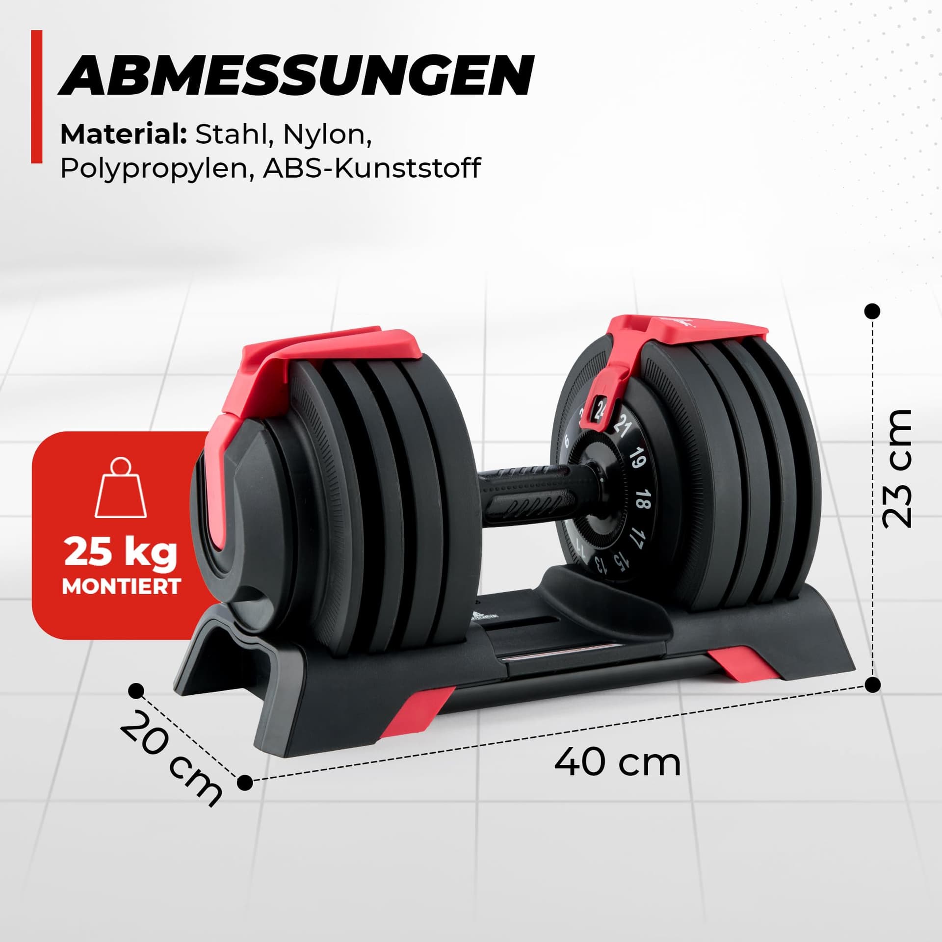 SPORTSCHMIEDE Hanteln Set 3-24kg – Bild 5