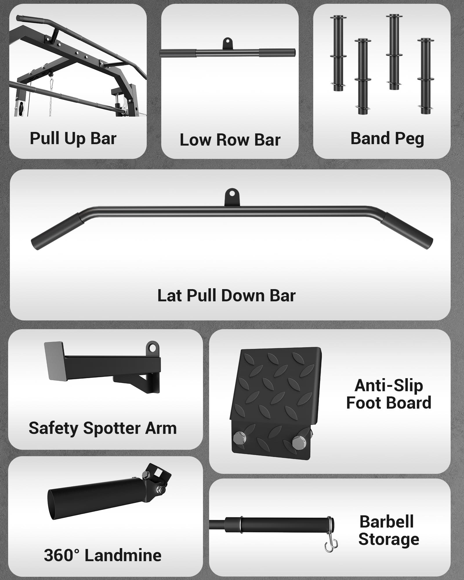 ActiveTrail Smith Machine Home Gym with LAT Pulldown System – Bild 7