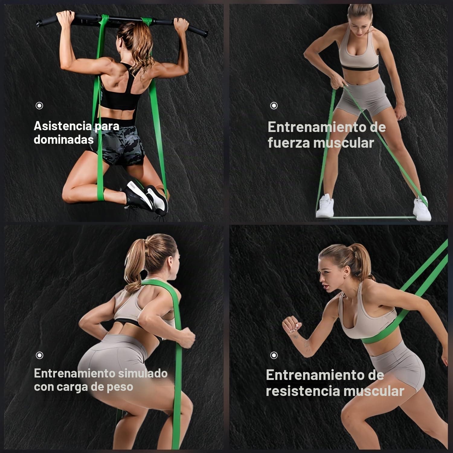 Kiuiom Cintas Elasticas Musculacion,Bandas de Resistencia Set con – Bild 6