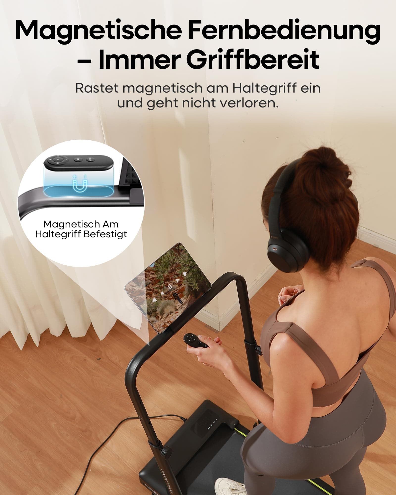 HADMAX Walking Pad mit 10% Steigung 3,0 HP Laufband für – Bild 7