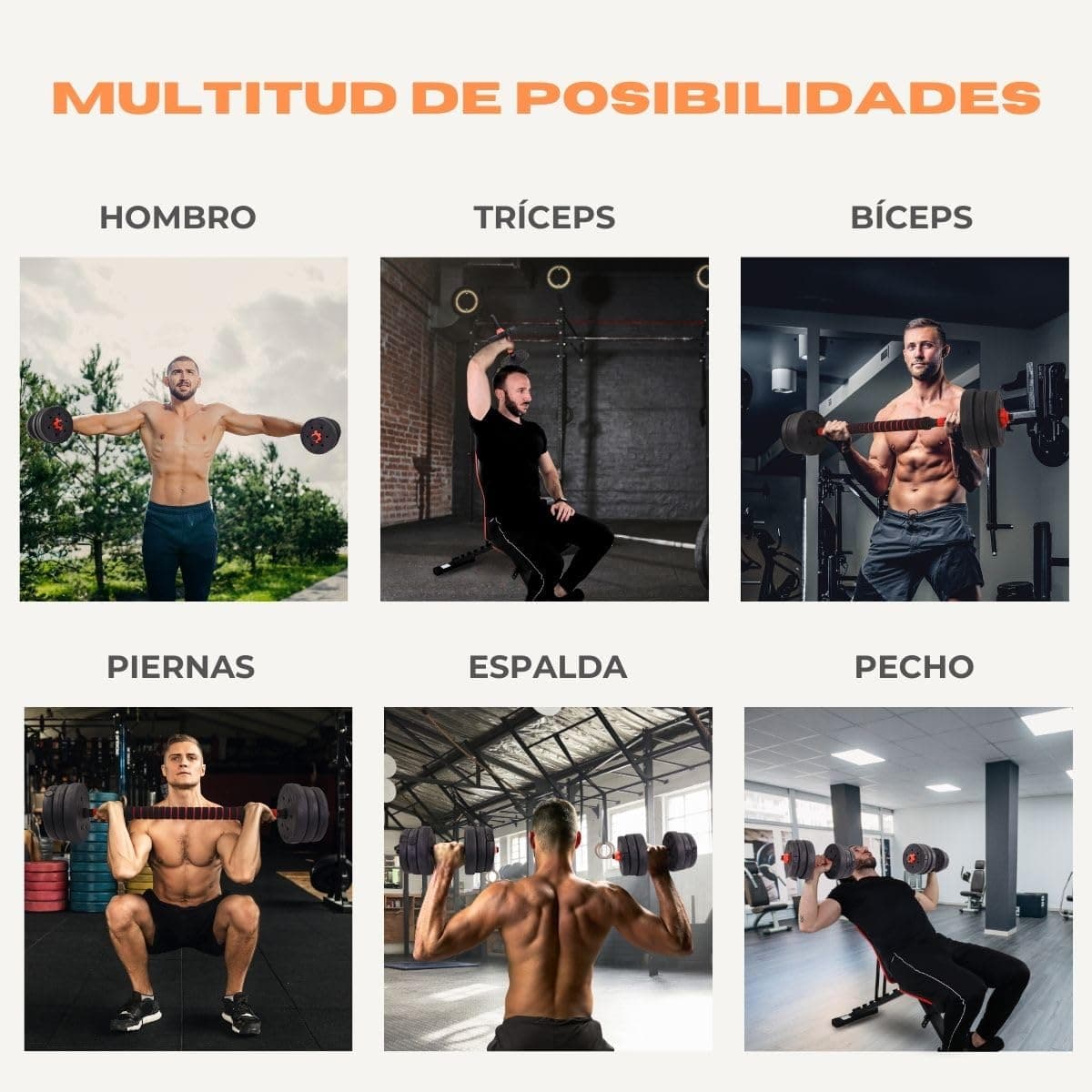Mobiclinic ® fitness, Mancuernas ajustables, 2 en 1, Extenfit, Peso de 2-20 kg – Bild 3