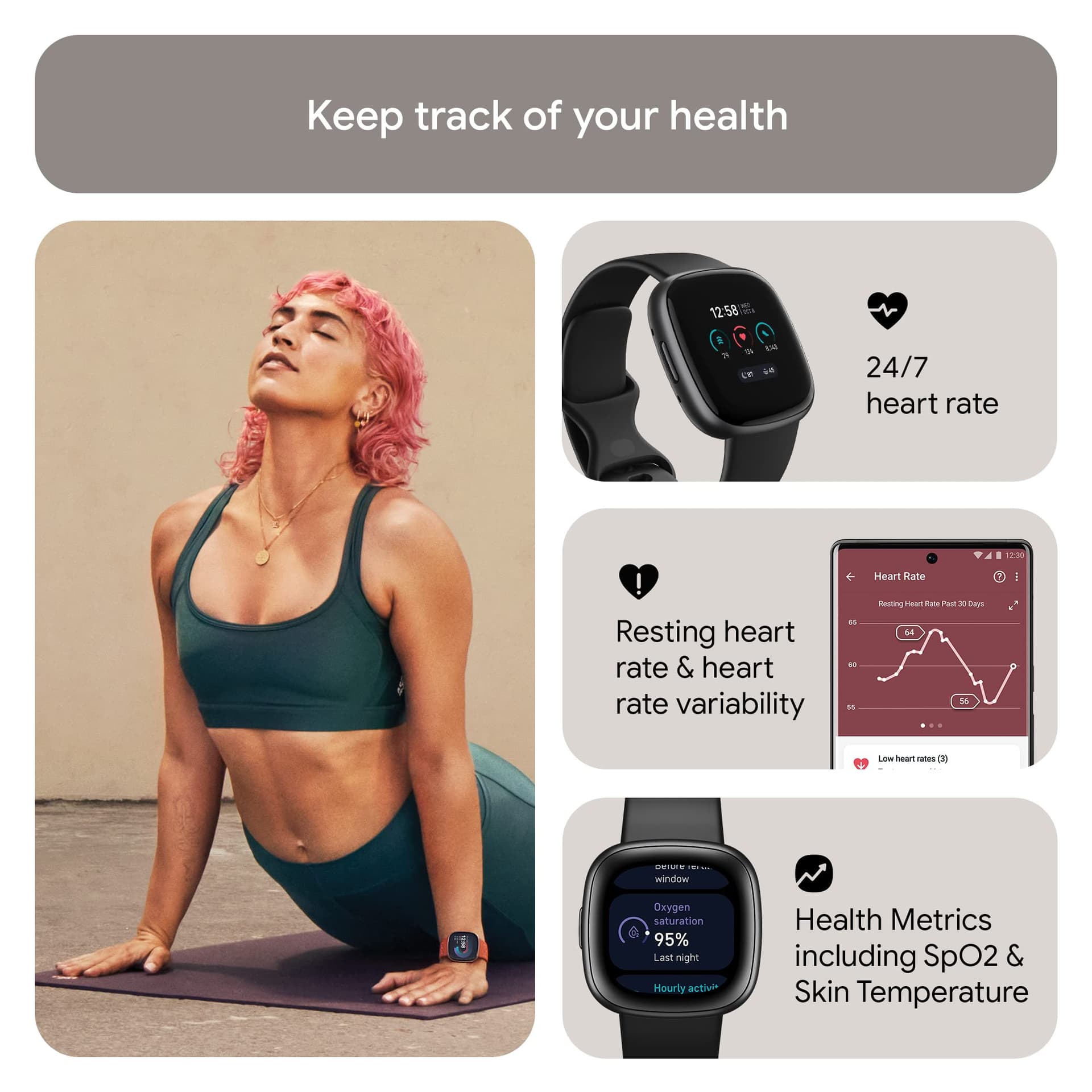 Fitbit Versa 4 Fitness Smartwatch with Daily Readiness – Bild 4