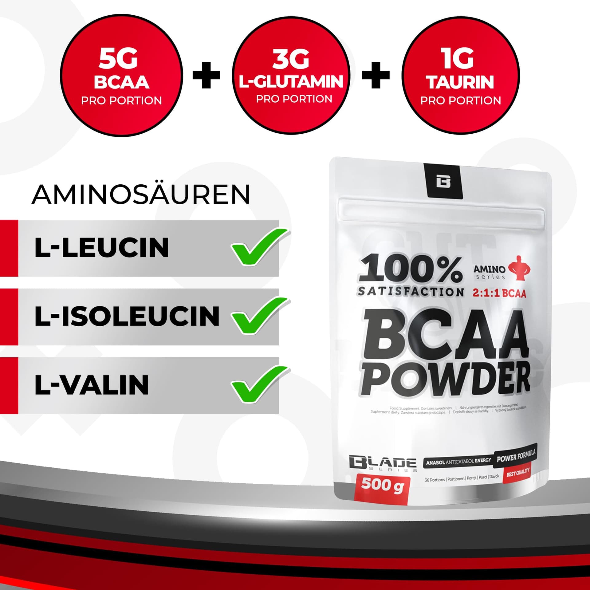 BLADE Series BCAA Pulver Mango&Melone – 500 g – Bild 4