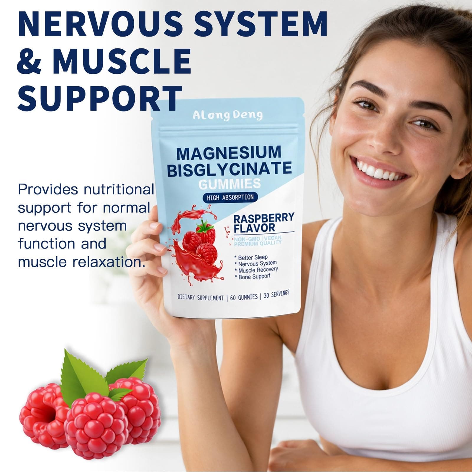 ALongDeng Magnesium Bisglycinate Gummies, with 500mg – Bild 5