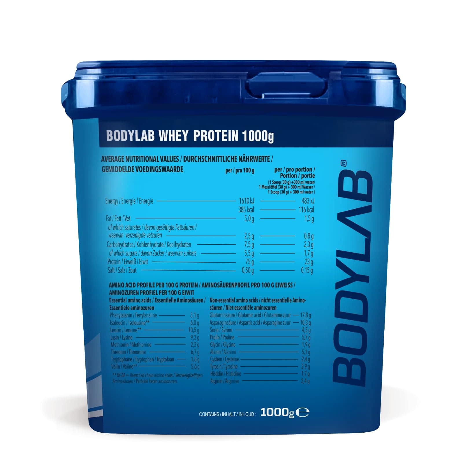 Bodylab24 Whey Protein Pulver, Vanille, 1kg – Bild 6