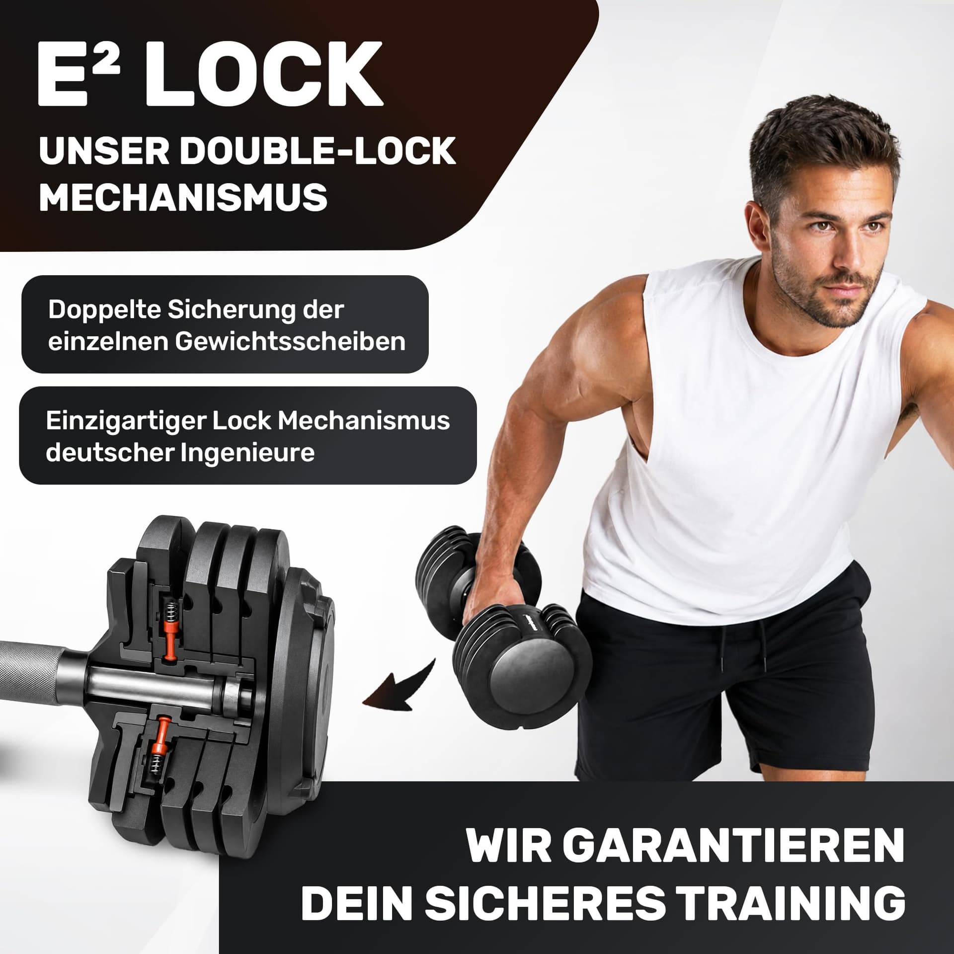 Verstellbare Kurzhantel Set 2x12kg – Bild 5