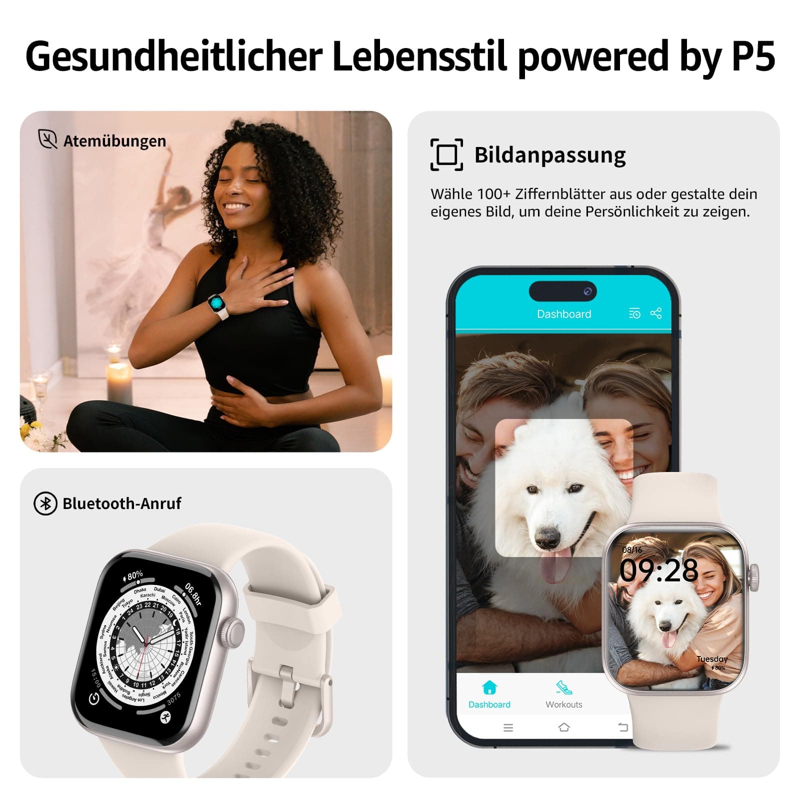 AcclaFit Smartwatch Damen Herren – Bild 6