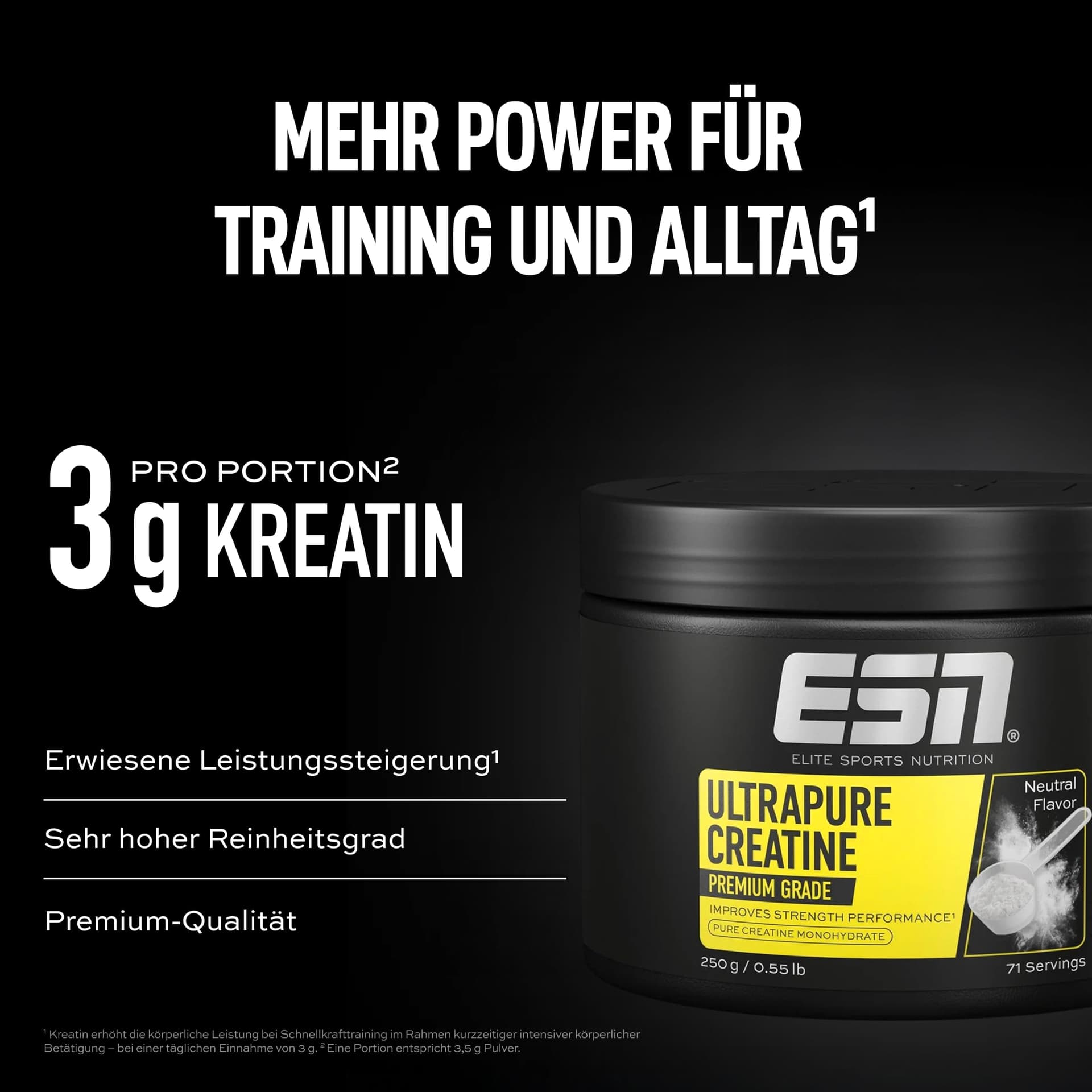 ESN Ultrapure Creatine Monohydrate, 250 g – Bild 3