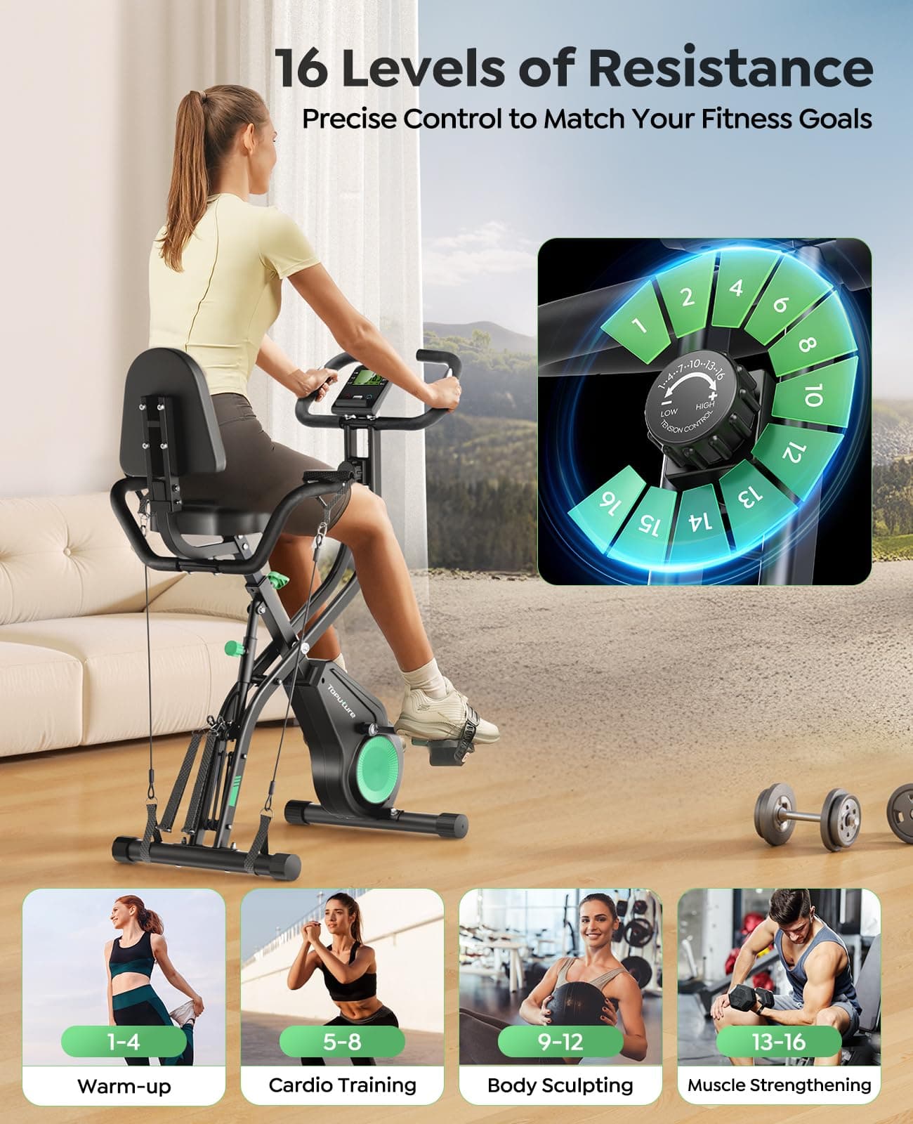 Toputure Exercise Bike – Bild 4