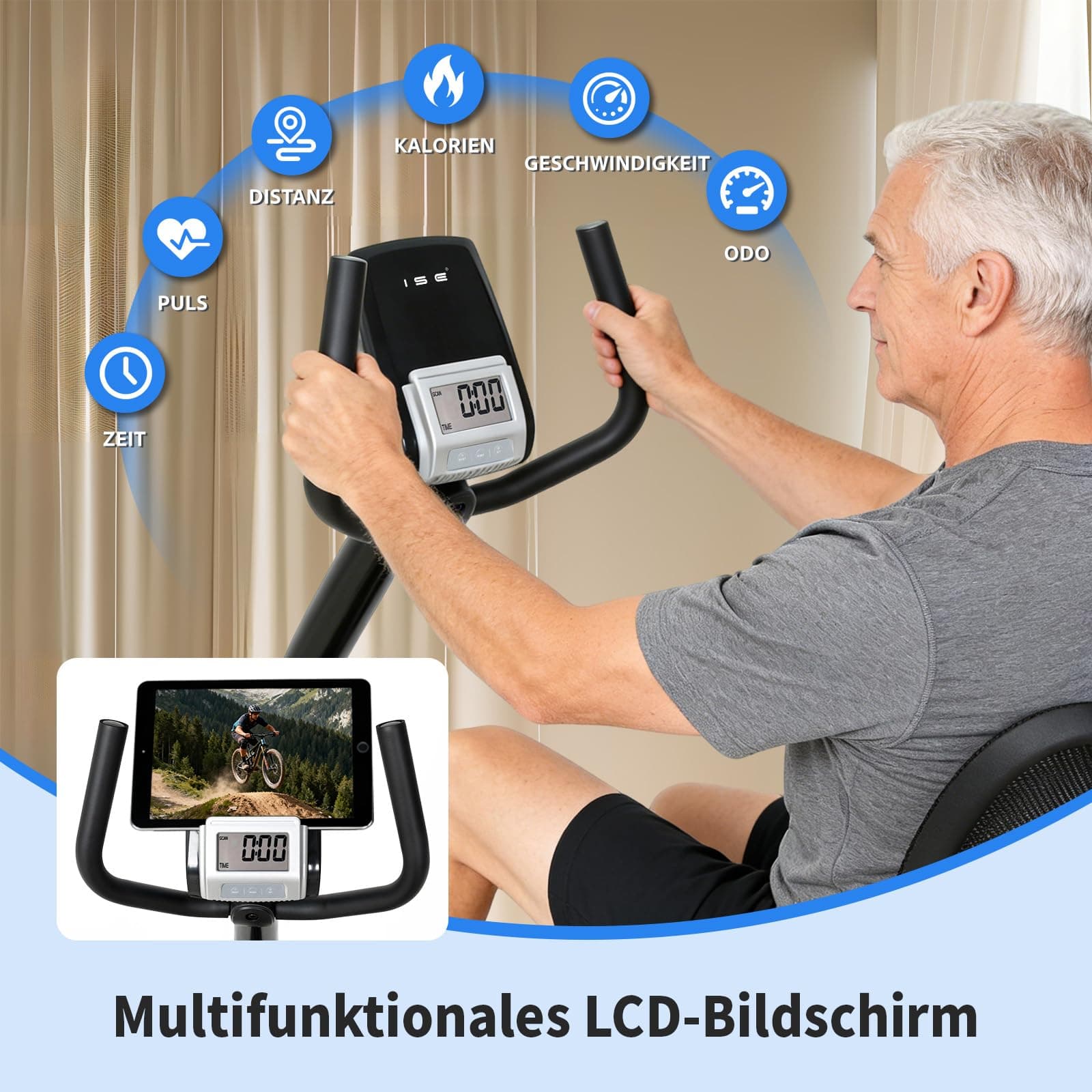 ISE Liegeergometer mit Magnetbremse – Bild 5