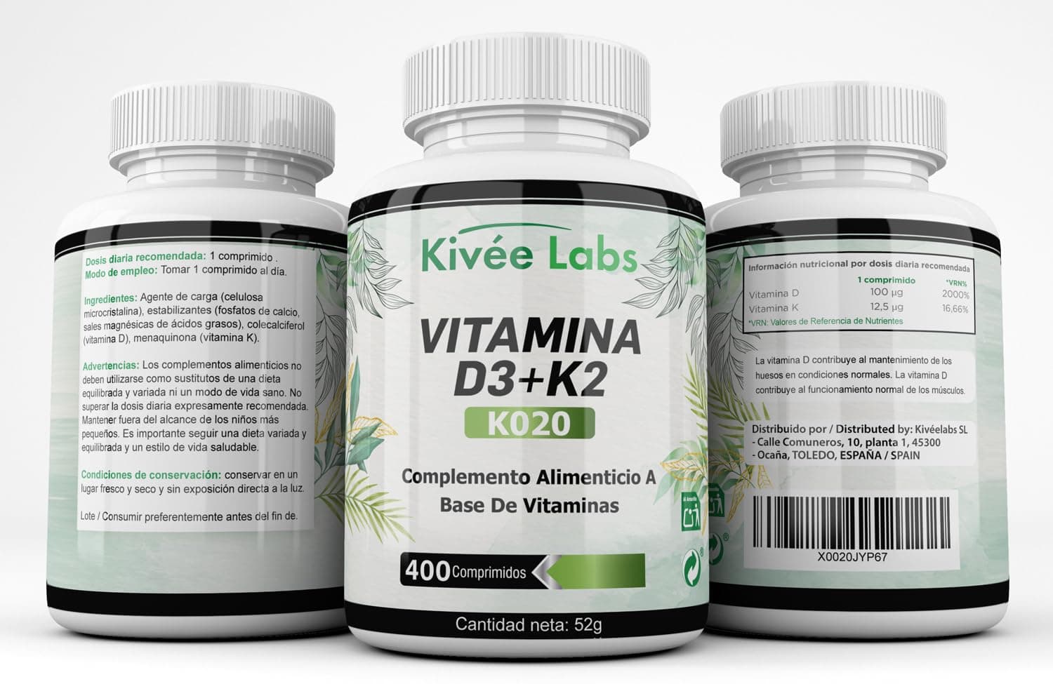 KivéeLabs 400 Micro Comprimidos Vitamina D3 y K2 4000 UI Dosis Alta – Bild 6