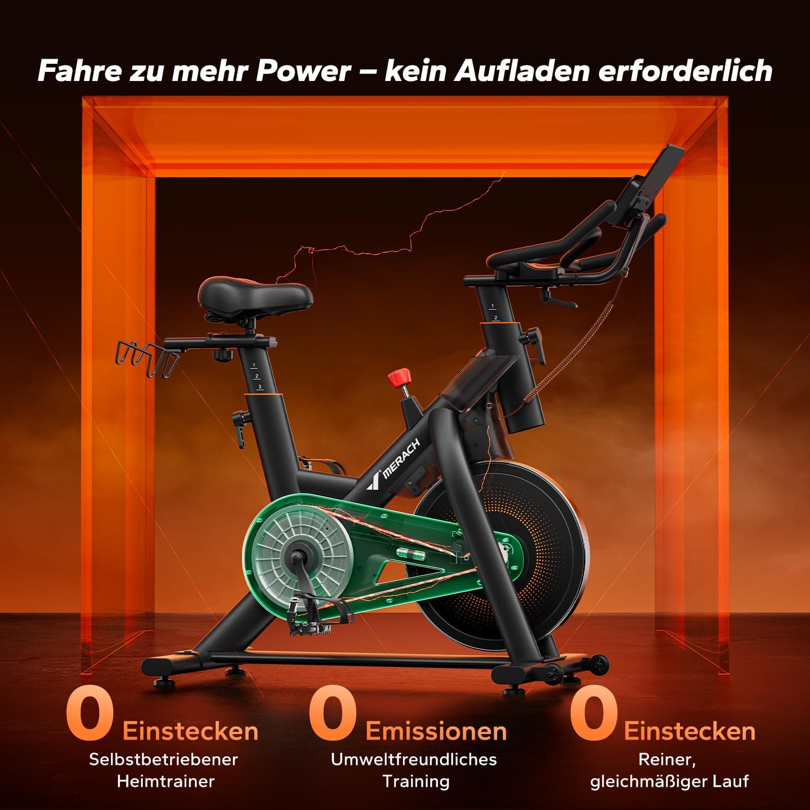 MERACH Heimtrainer Fahrrad mit Magnetischem Widerstand – Bild 2