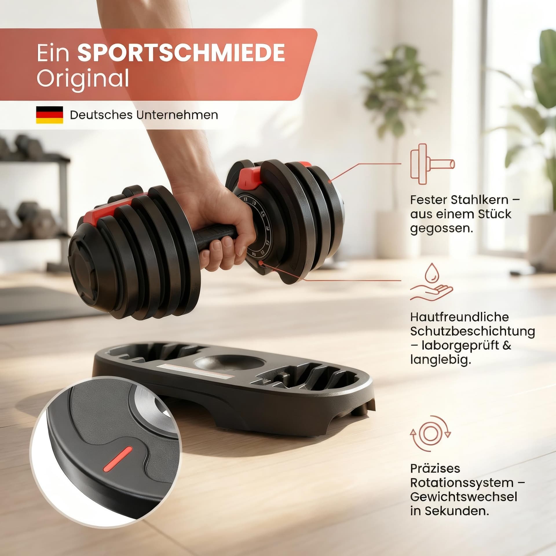 SPORTSCHMIEDE Hanteln Set 1,5-12,5kg – Bild 3