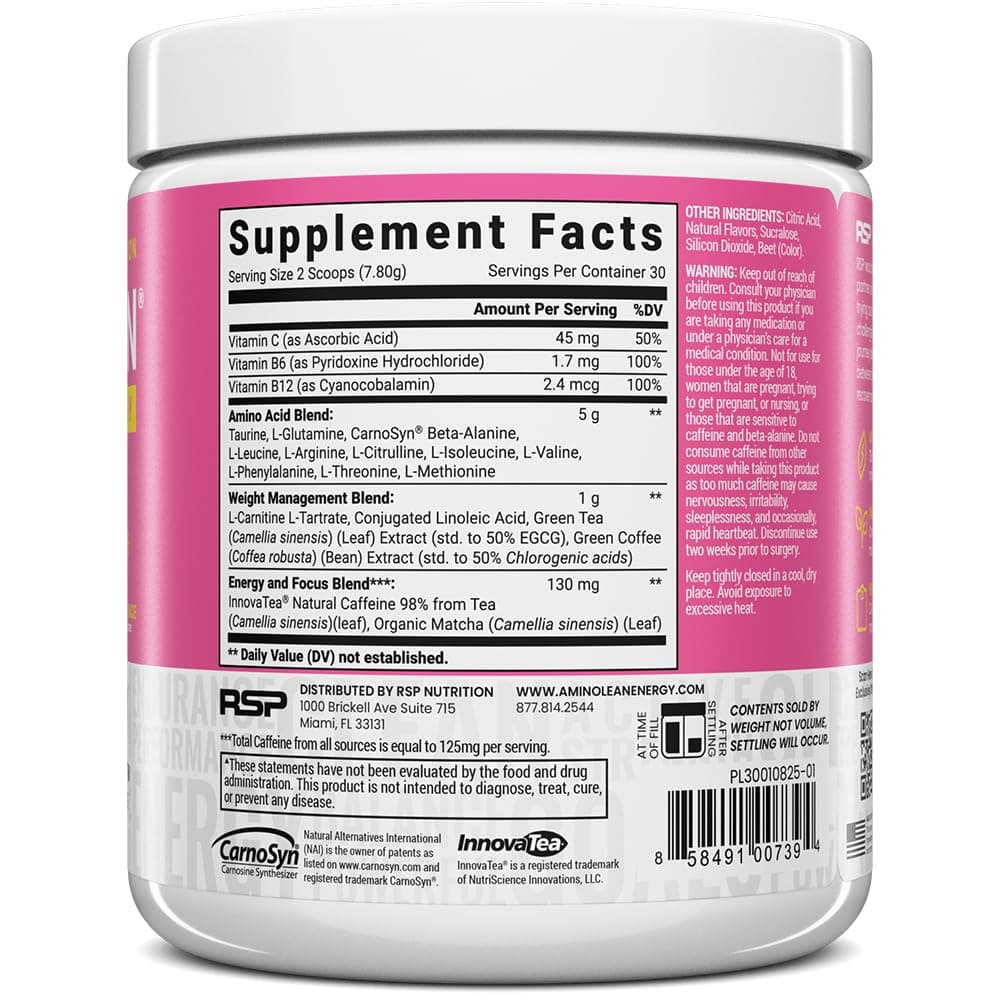 RSP NUTRITION AminoLean Pre Workout Powder – Bild 7
