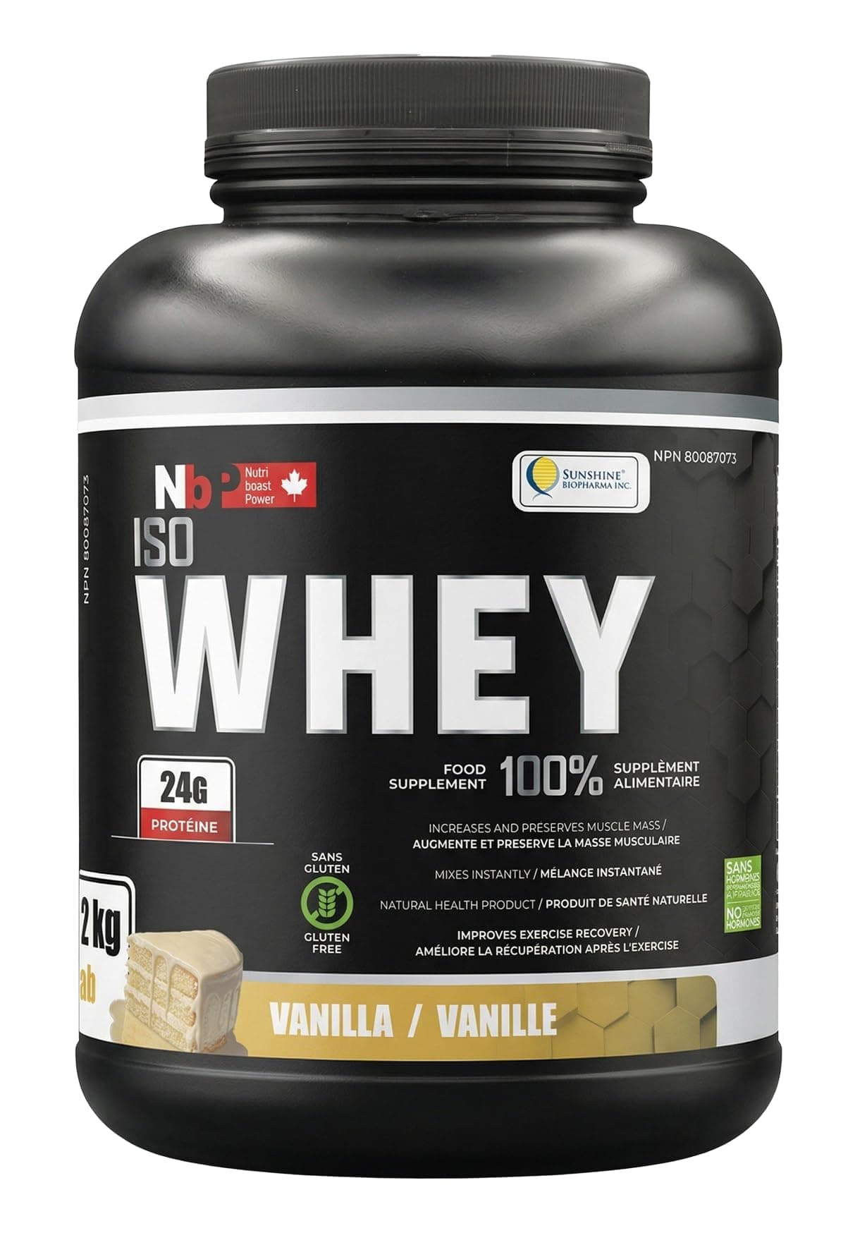 Sunshine Biopharma IsoWhey Whey Isolate & Concentrate blend, Recovery, 24g
