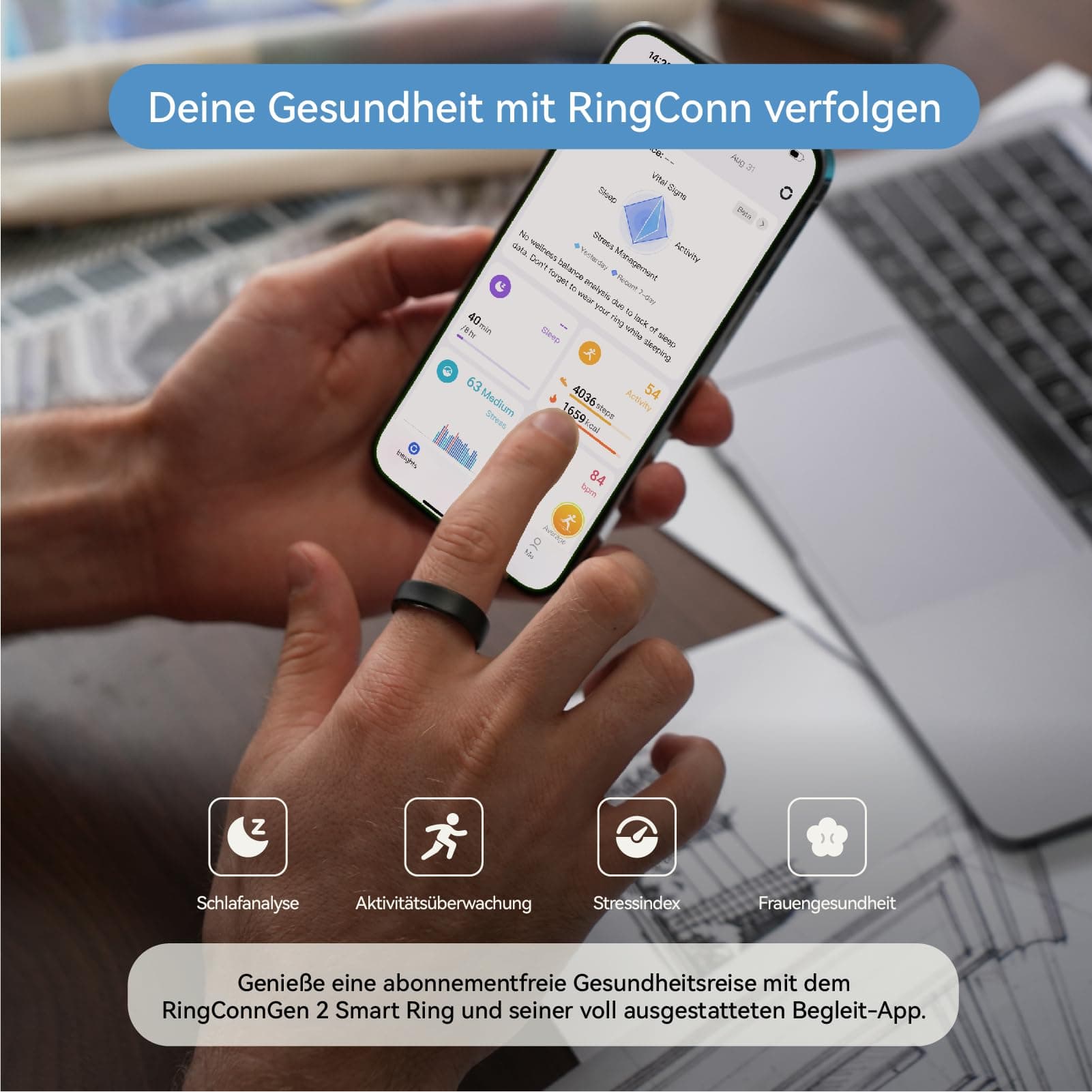 RingConn Gen 2 Smart Ring – Bild 5