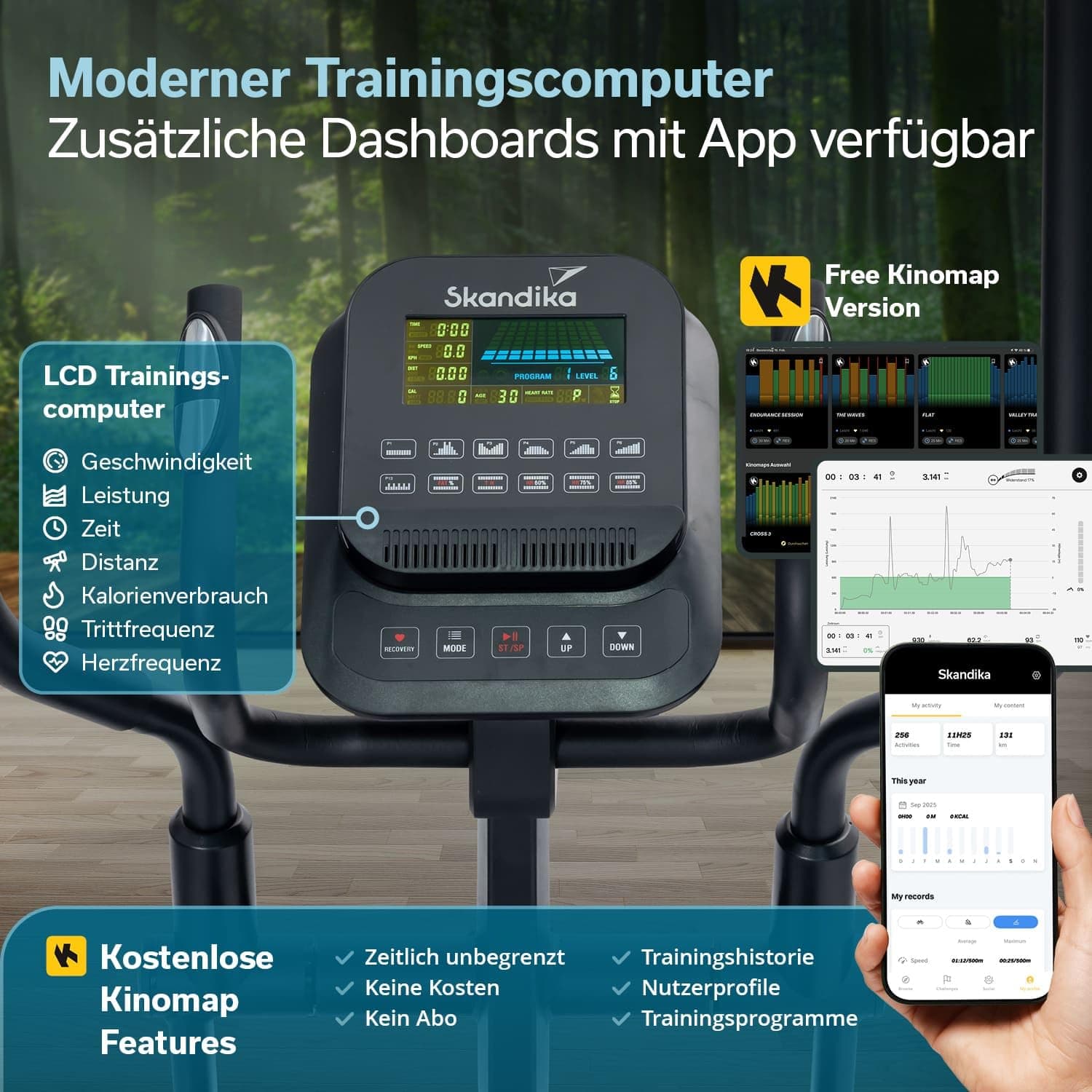 Skandika Crosstrainer für Zuhause Carbon P23 – Bild 5