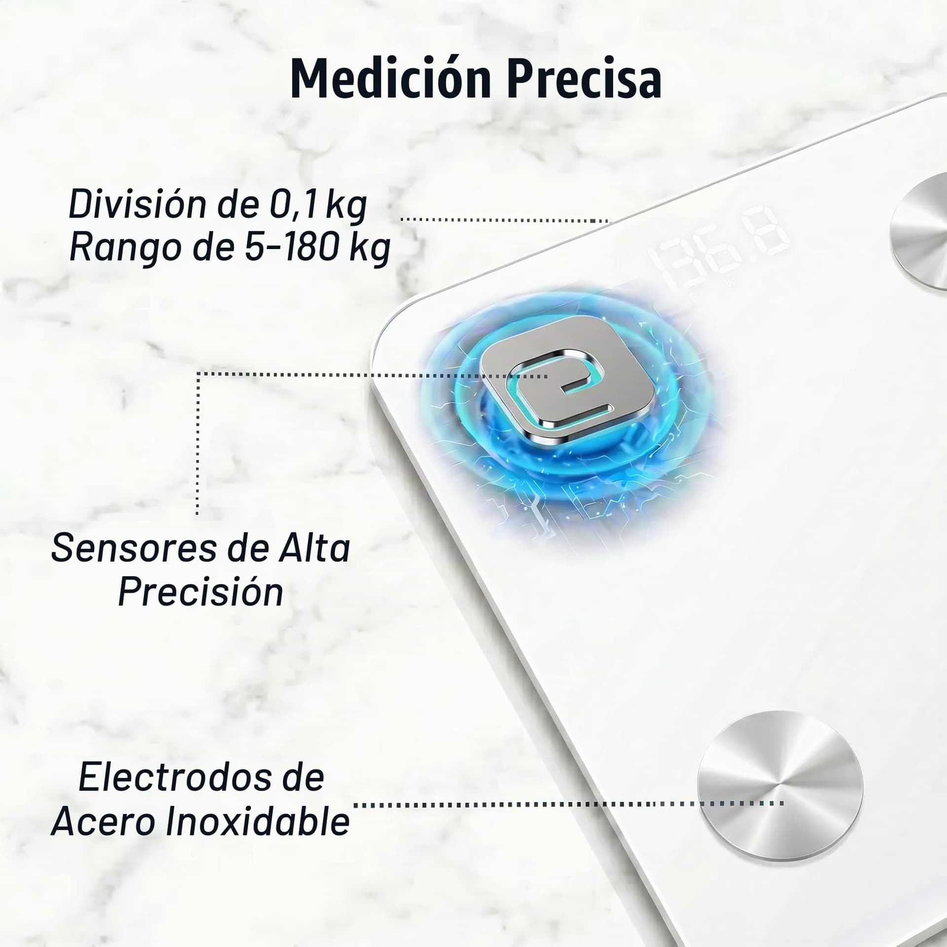 HomeFashion HFitness Báscula Inteligente de Grasa Corporal – Bild 6