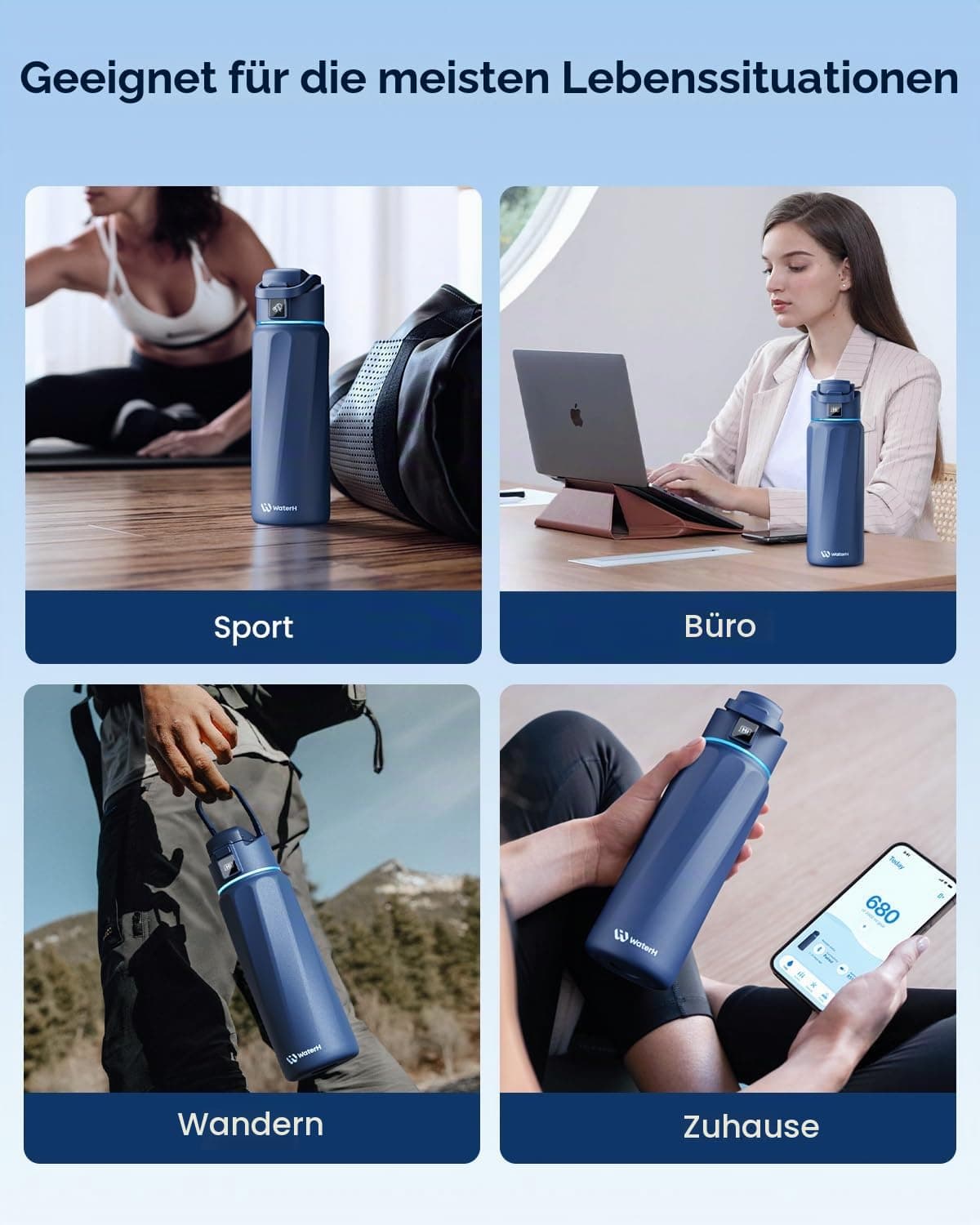WATERH BOOST Smart Water Bottle with Reminder & Tracker – Bild 8
