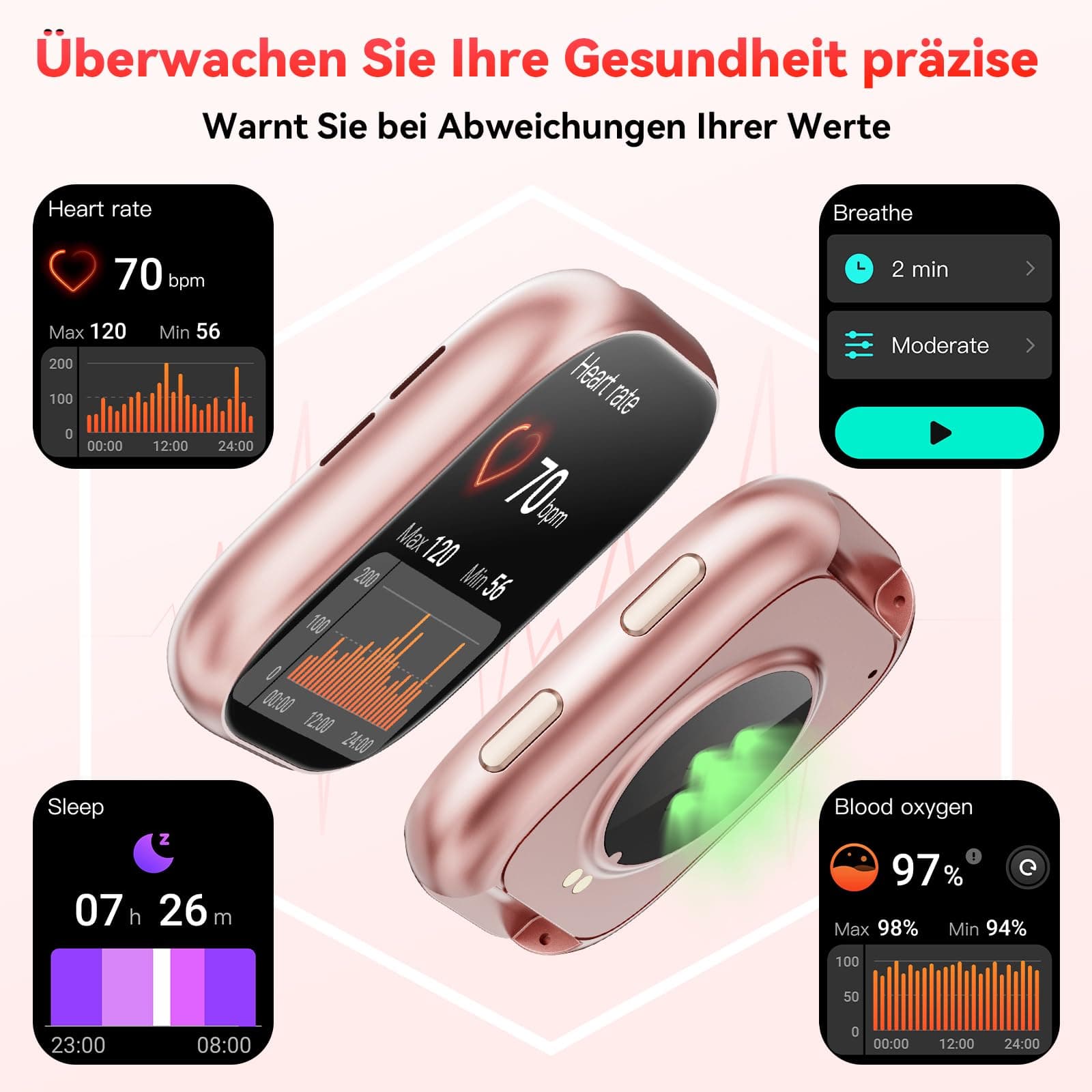 Mingtawn Smartwatch Damen Herren – Bild 4