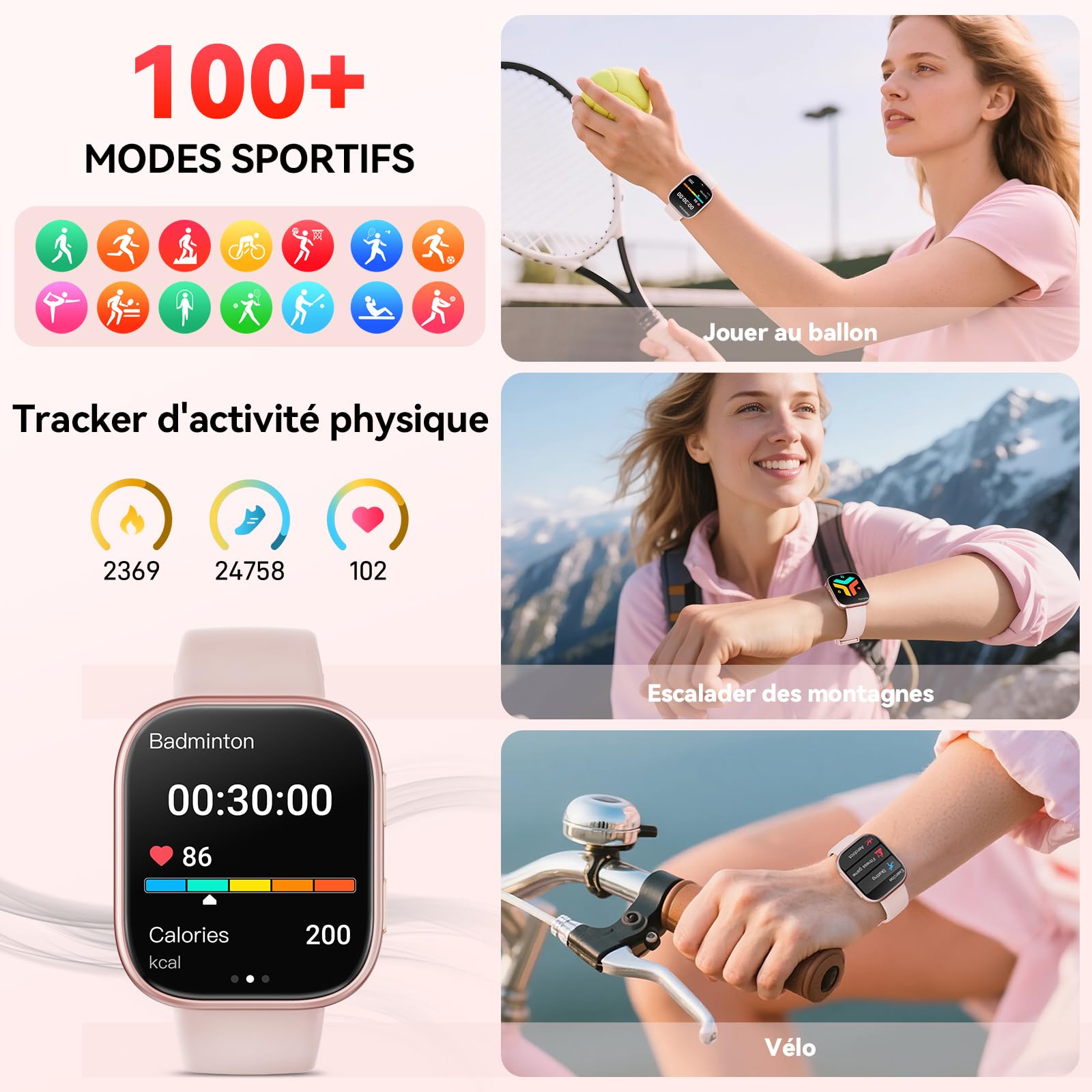 Mingtawn Smartwatch Damen Herren – Bild 3