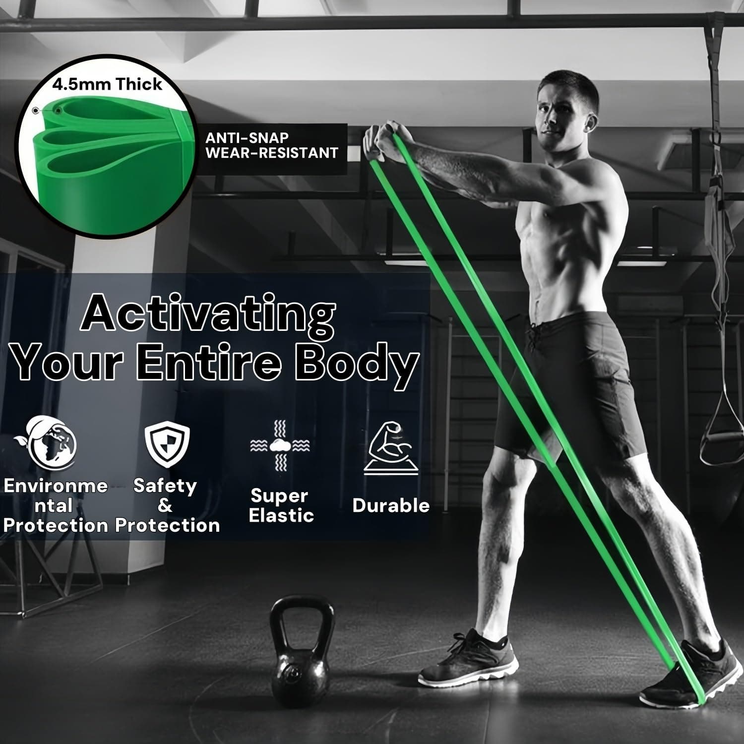 Kiuiom Cintas Elasticas Musculacion,Bandas de Resistencia Set con – Bild 3