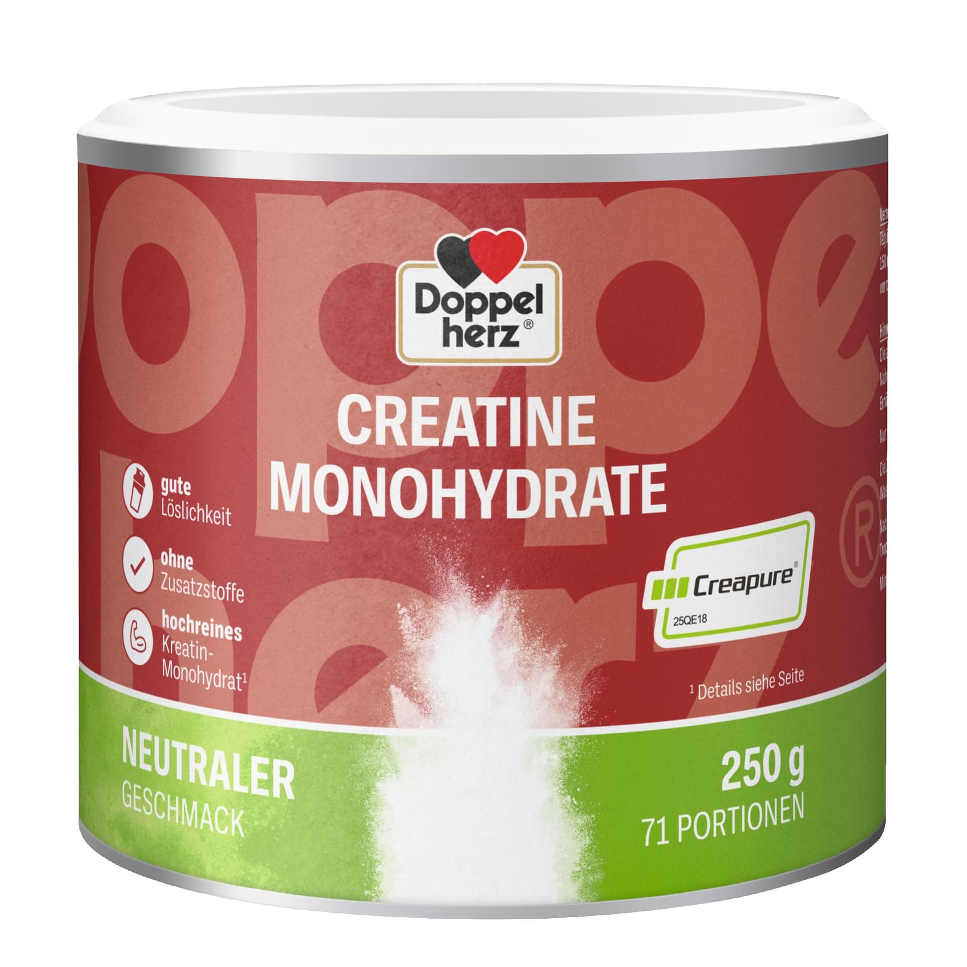 Doppelherz CREATINE MONOHYDRATE – Hochreines Kreatin mit Creapure® Qualität 250g